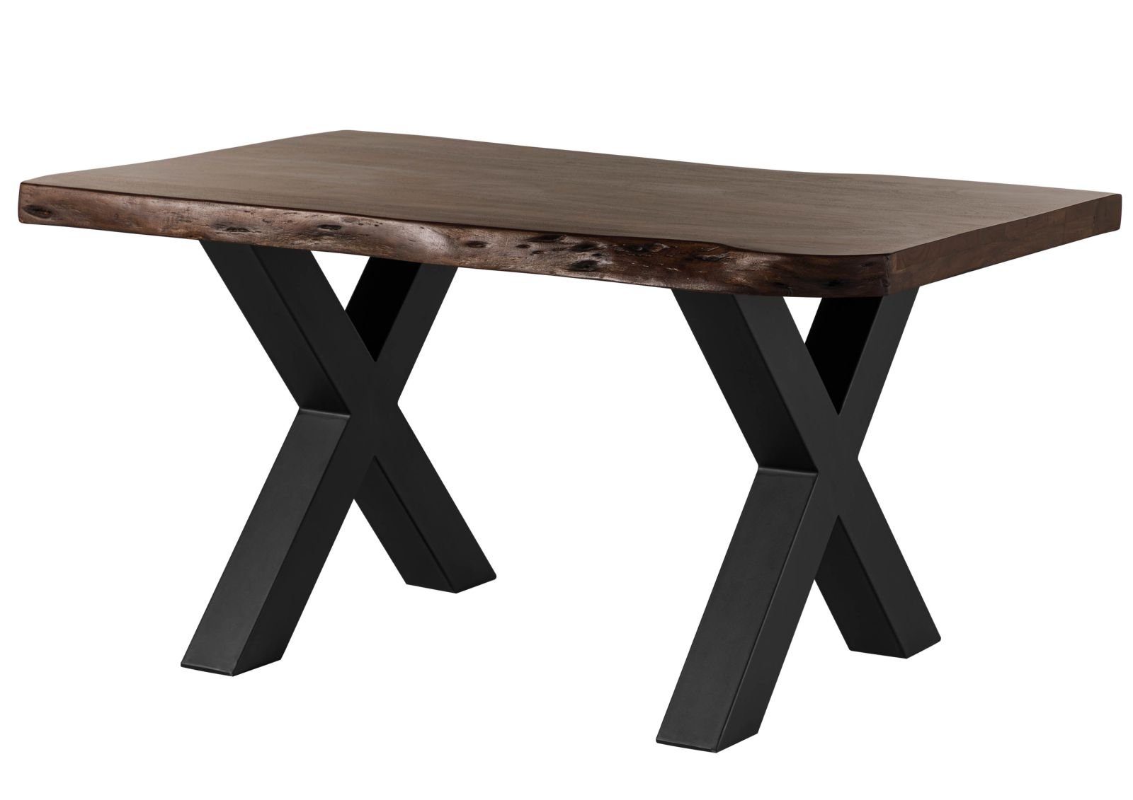 Massivmoebel24 Baumkantentisch FREEFORM (Baumtisch Akazie 140x90x77 günstig online kaufen