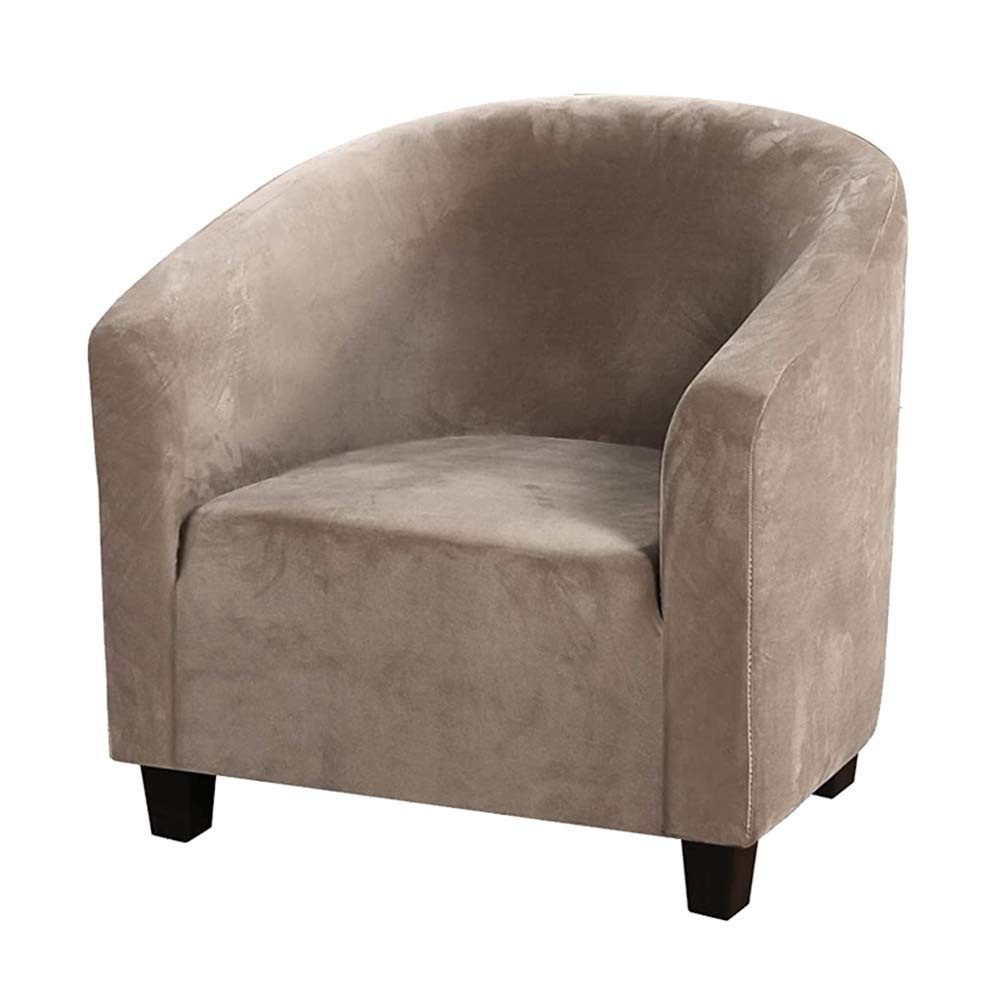 Diwzbyn Sesselhusse Sesselüberzug aus Samt, Sesselhusse Bezug für Sessel, Relaxsessel, Ohrensessel, elastisches Material, Sofabezug