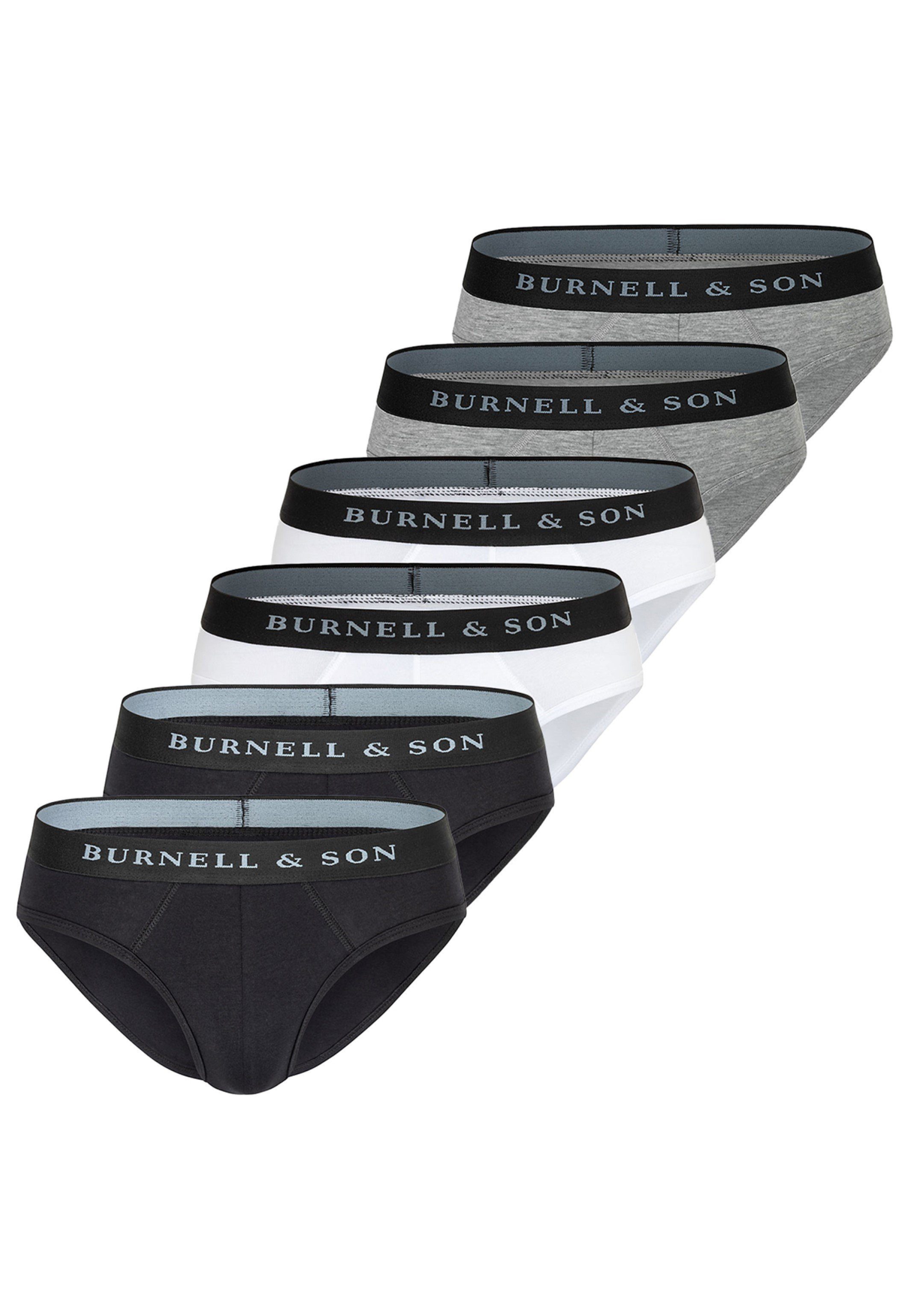 FALARY Herren Slip 6er Pack - 100% Baumwolle Unterhosen Sport Basic