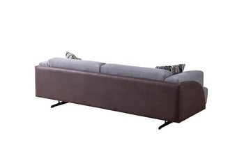 JVmoebel 3-Sitzer Grauer Wohnzimmer 3-Sitzer Luxuriöses Dreisitzer Sofa Polster, 1 Teile, Made in Europa