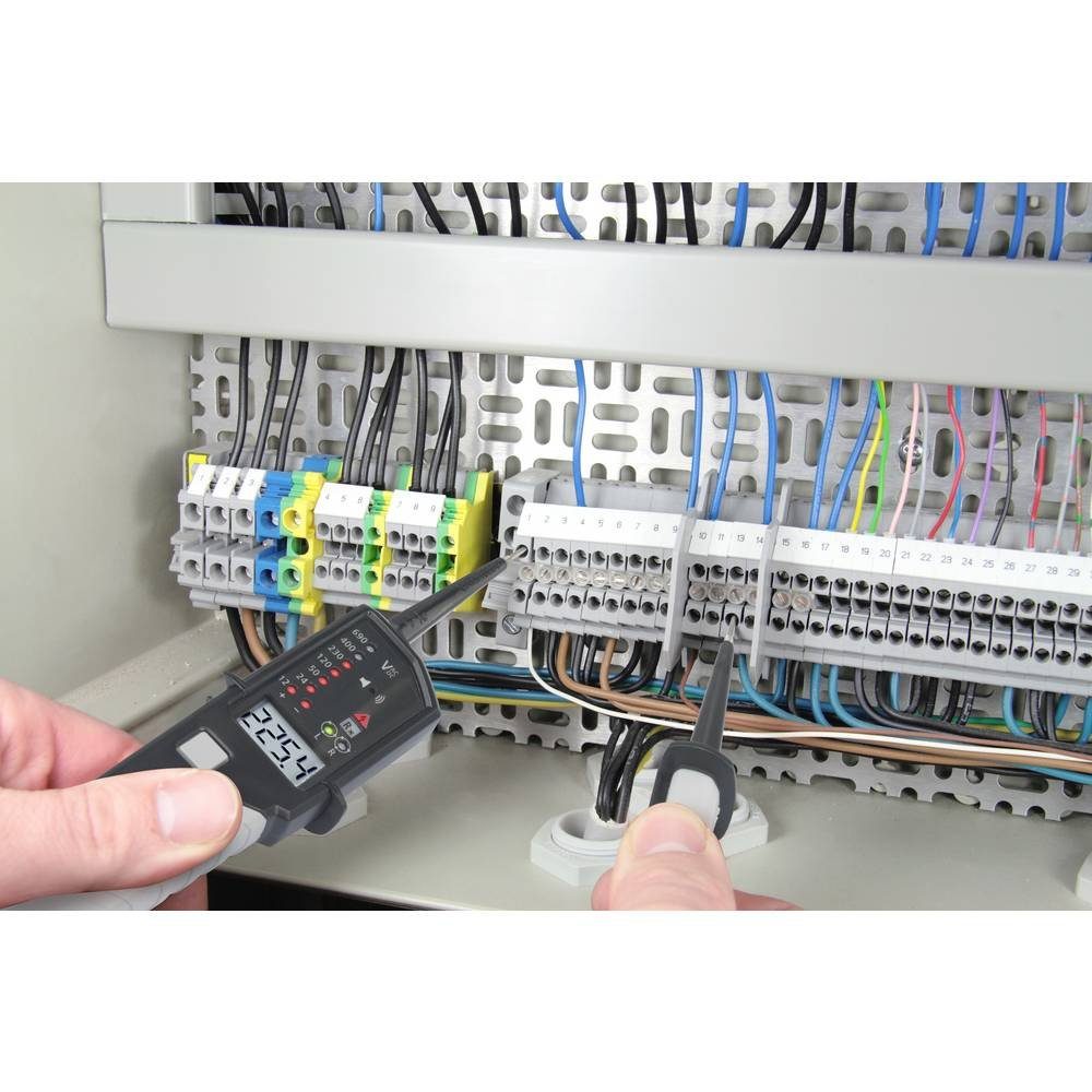 VOLTCRAFT Spannungsprüfer Zweipoliger Spannungsprüfer VC-55 LCD