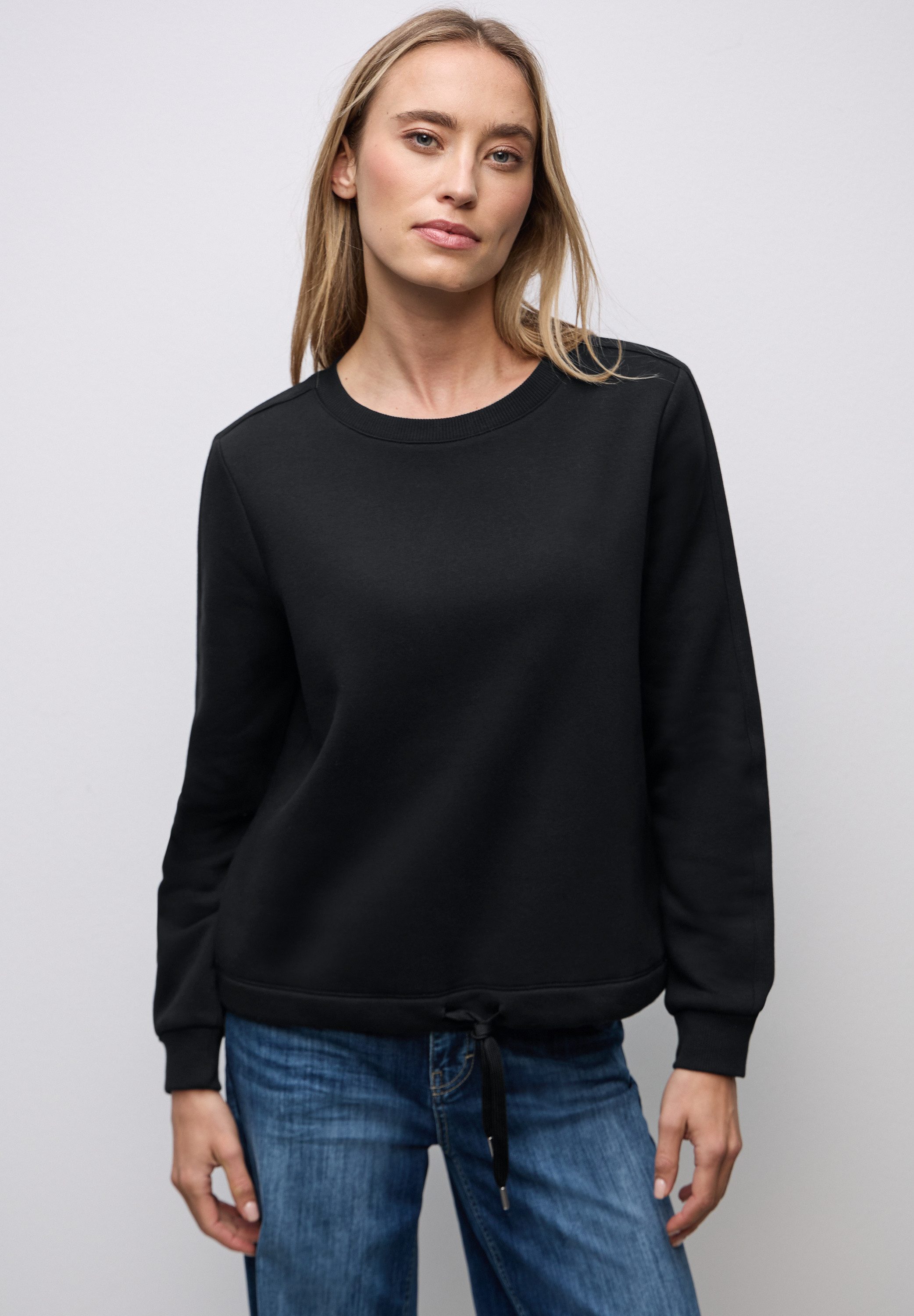STREET ONE Sweatshirt mit Tunnelzug am Saum