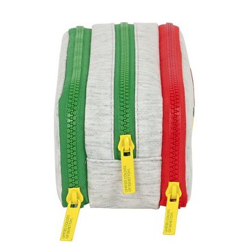 United Colors of Benetton Federtasche Dreifaches Mehrzweck-Etui Benetton Pop Grau 21 x 8 x 8 cm