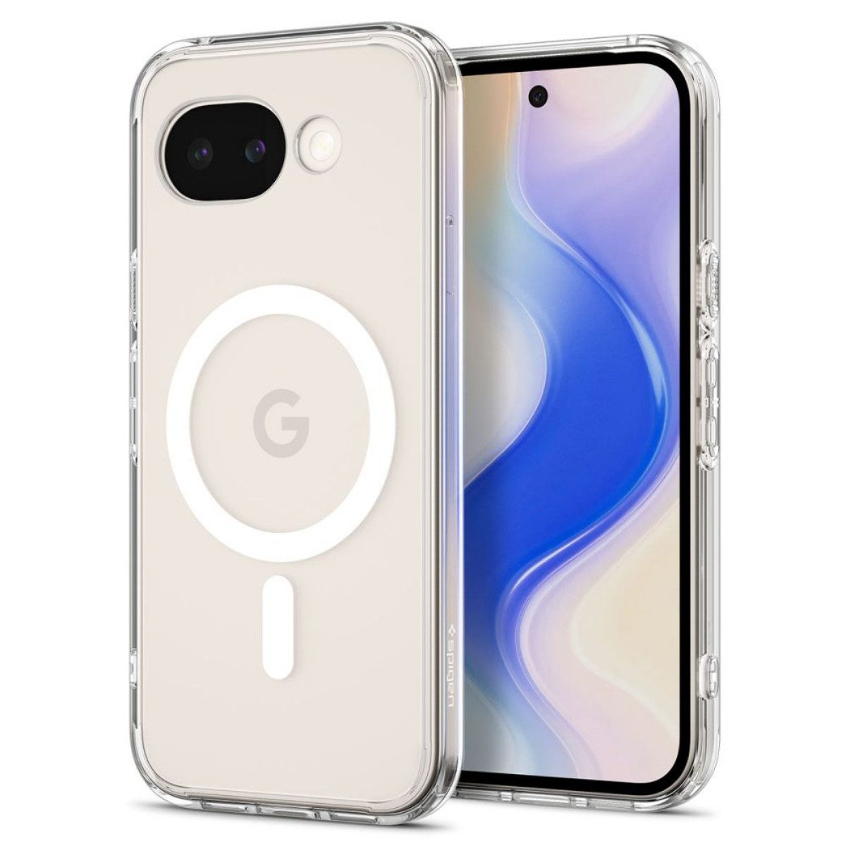 Spigen Handyhülle Ultra Hybrid Mag für Google Pixel 10a weiß mit Magnetring 6,3, mit Magnetring und verstärkte Ecken