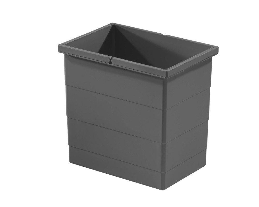 Hailo Mülleimer Hailo Inneneimer 1129959 mit Deckel dunkelgrau 18 Liter 2 Henkel