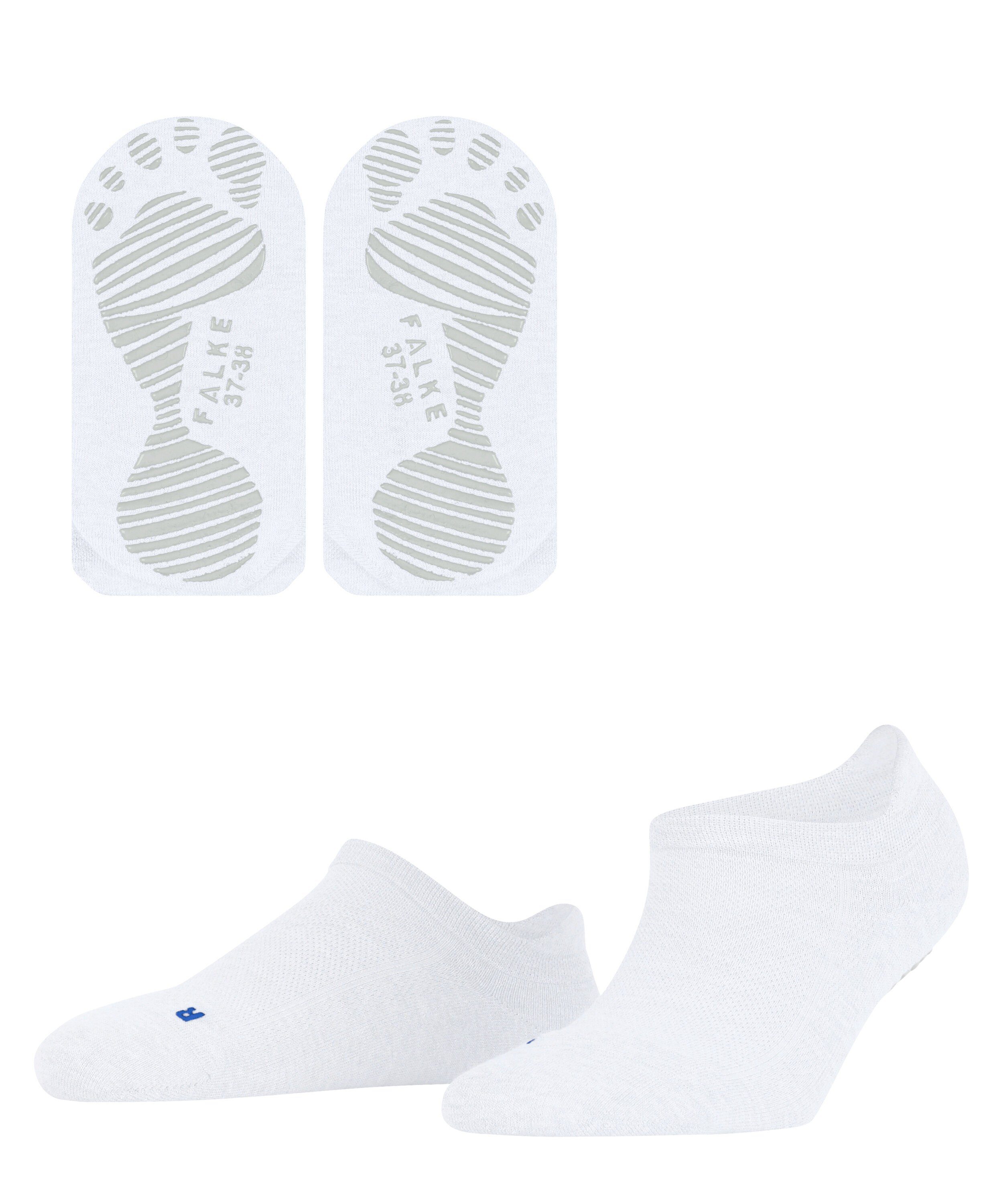 FALKE Sneakersocken rutschhemmendem Noppendruck Cool der (2000) Sohle Kick mit auf (1-Paar) white