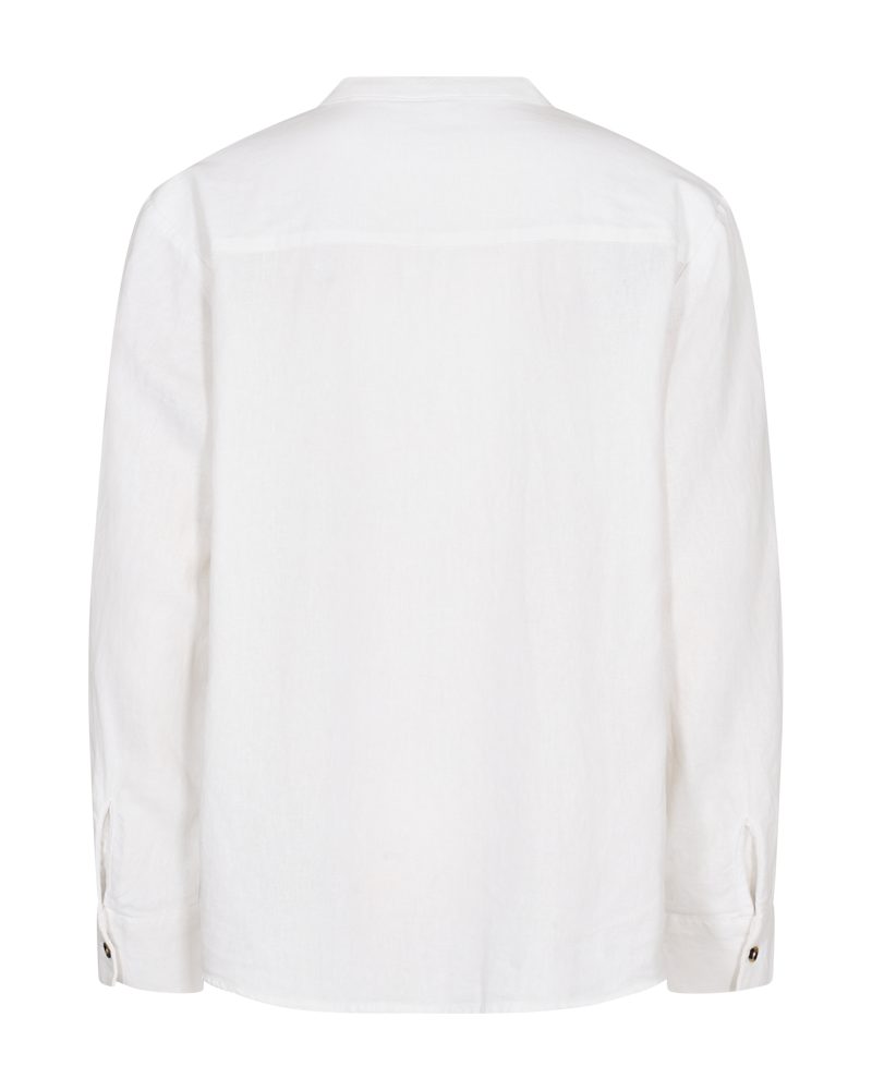 FREEQUENT Langarmbluse FQLAVA-SHIRT Leinenmix, mit V-Ausschnitt geschlitzt günstig online kaufen