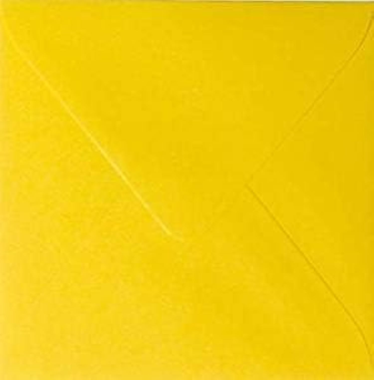 Briefumschläge24Plus Briefumschlag 25 St. 15 x 15 cm Briefumschläge Quadratisch Intensiv Gelb 120g, 15 x 15 mm Briefumschläge Recyceltes Material