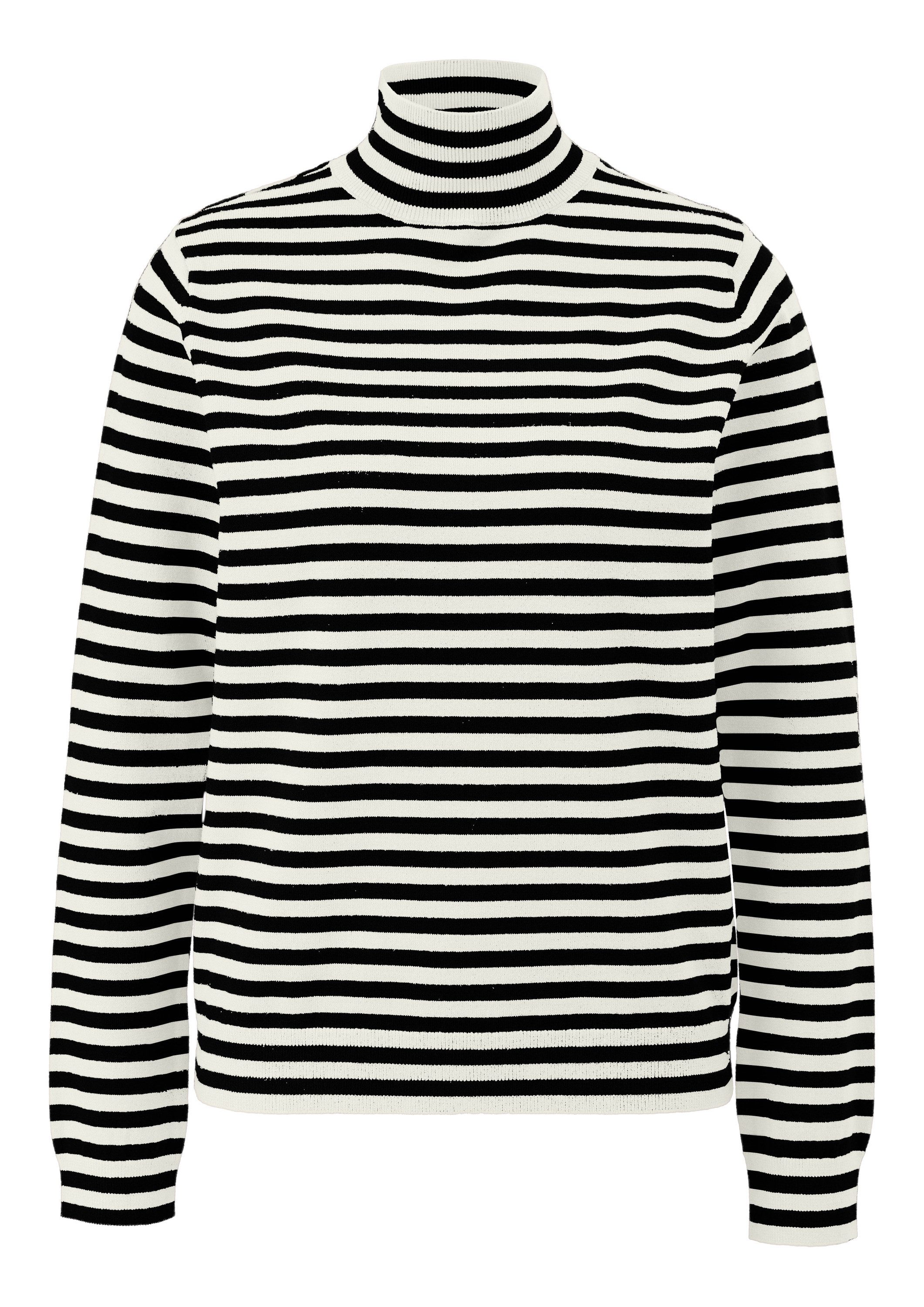 QS Longpullover Strickpullover Pullover mit Stehkragen aus Viskosemix günstig online kaufen