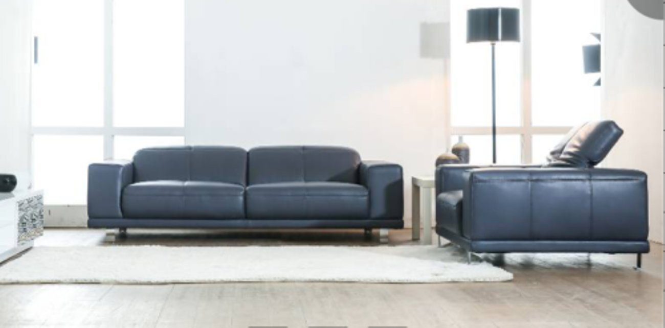 JVmoebel Wohnzimmer-Set, Luxus Designer Sitz Garnitur Sofa Couch Polster Set Leder 2+1 Couchen