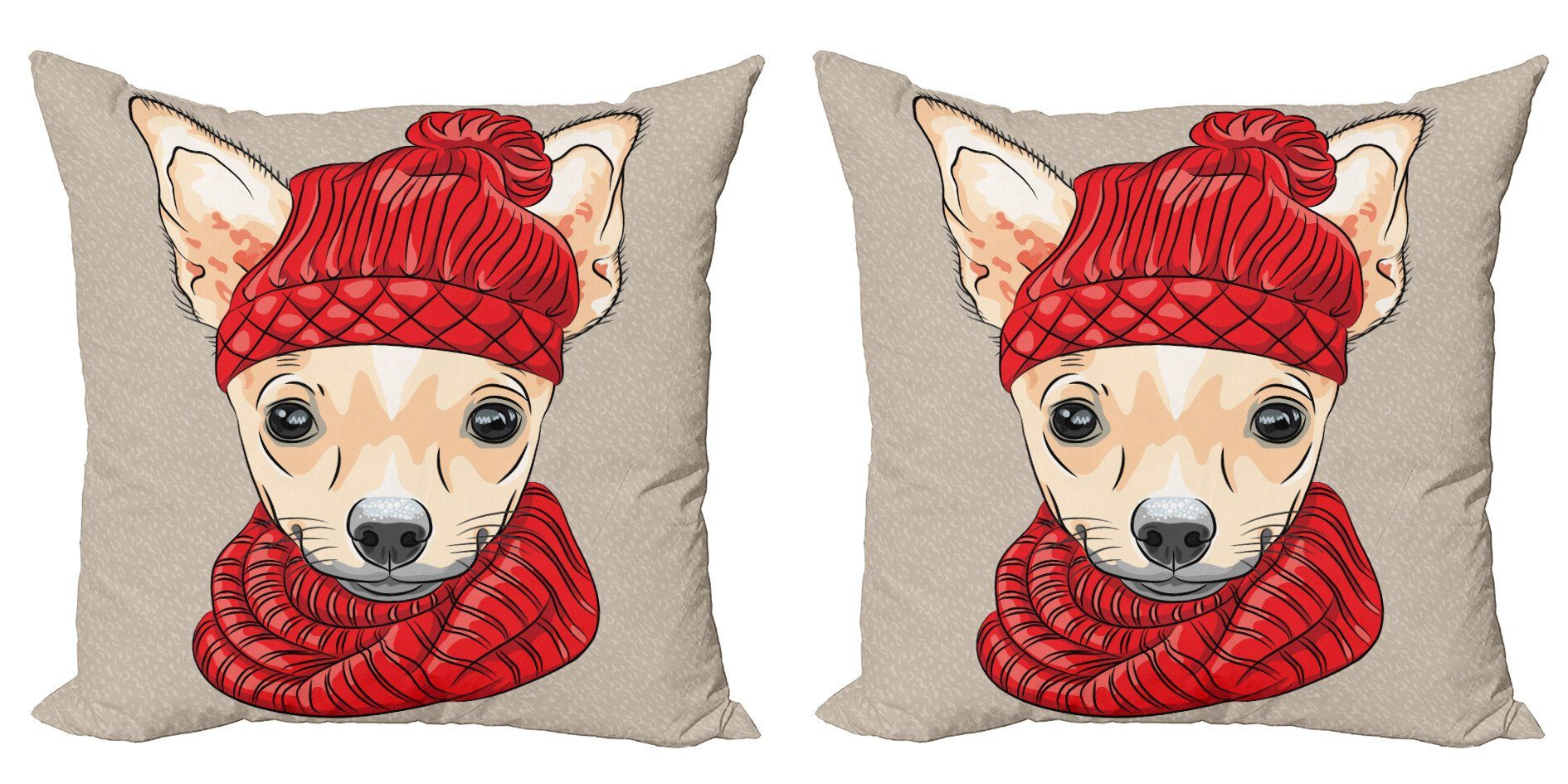 Kissenbezüge Modern Accent Chihuahua Stück), Modehund (2 Abakuhaus Doppelseitiger Digitaldruck