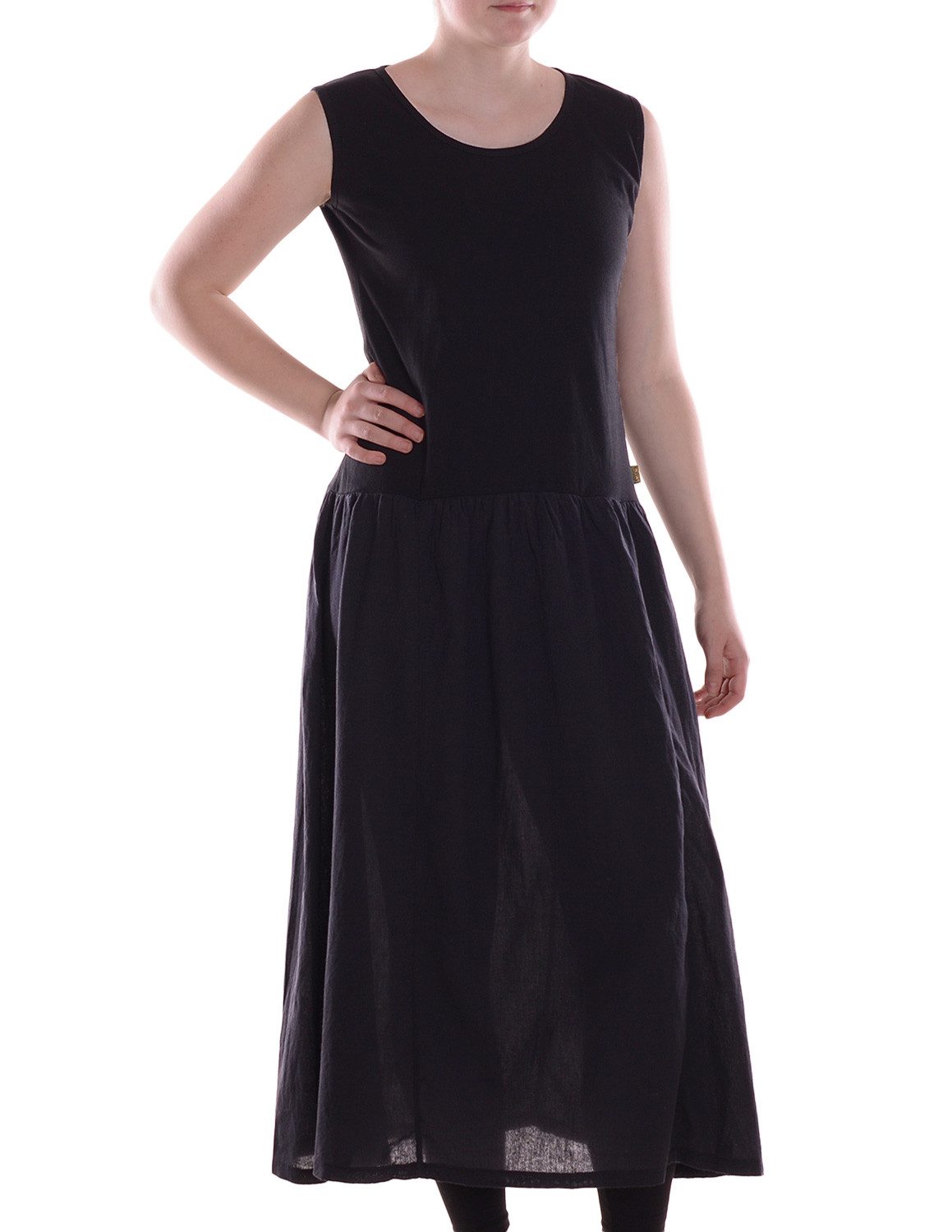 Vishes A-Linien-Kleid Damen Wadenlang Kleid Baumwolle Casual verstellbares günstig online kaufen