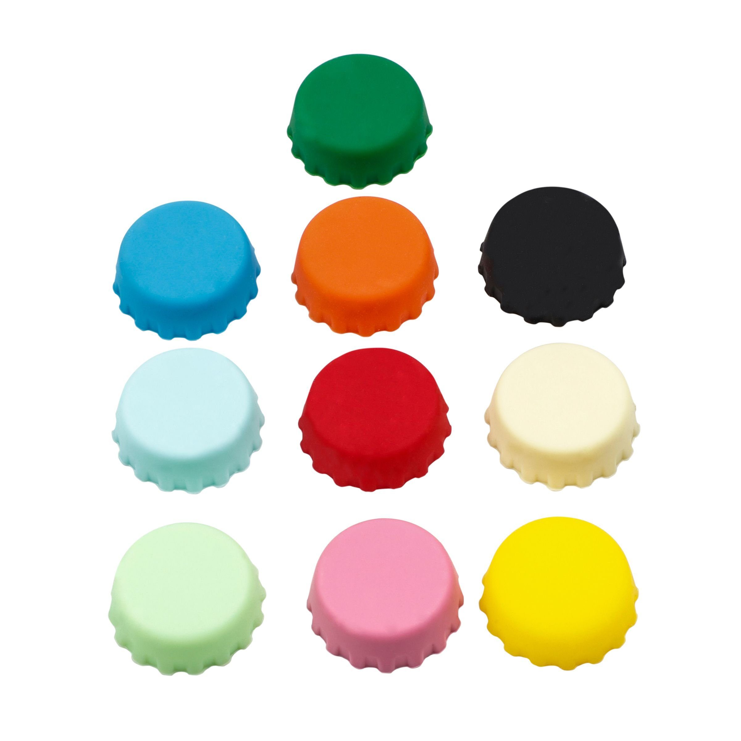 Gravidus Flaschenverschluss 10er Set Silikon Kronkorken Flaschenverschluss