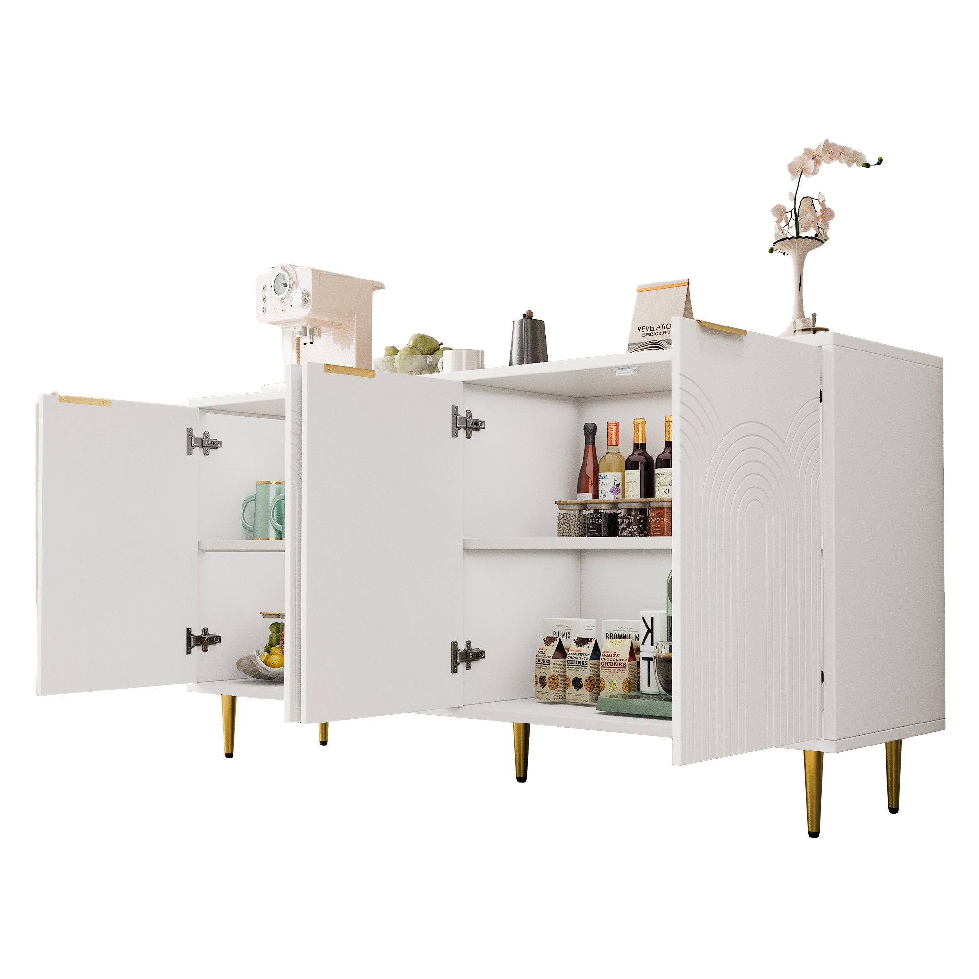 OKWISH Sideboard Aufbewahrungsschrank,Standschrank (Elegantes Sideboard mit günstig online kaufen
