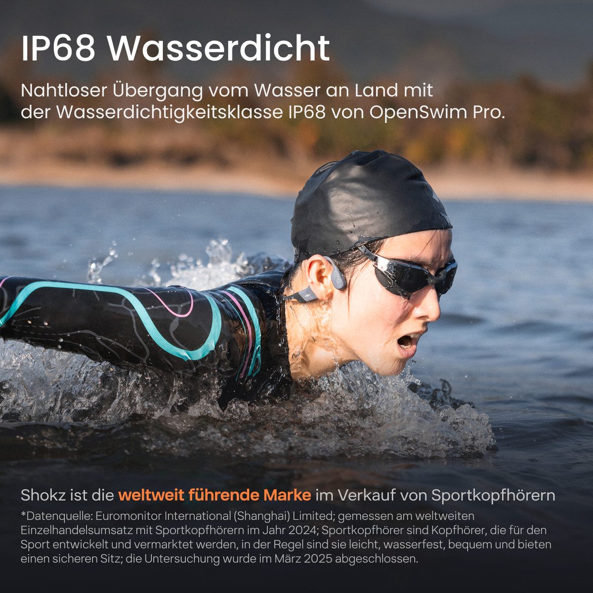 Shokz Shokz OpenSwim Pro Bluetooth-Kopfhörer (Freisprechfunktion, wasserfest)