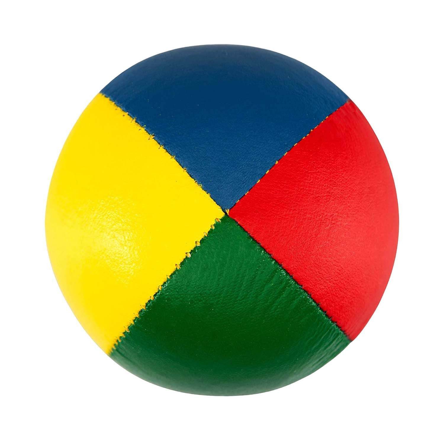 Diabolo Freizeitsport Jonglierball 3er & 5er Set, Jonglierbälle vierfarbig und zweifarbig (Balljonglage Set vierfarbig - Weiche Lernbälle für Einsteiger, 5-St., Koordinationsbälle 5 Stück - Softbälle zum Jonglieren Lernen), 5er Juggling Balls 58 mm, 90g - Profi Training mit Vogelhirse