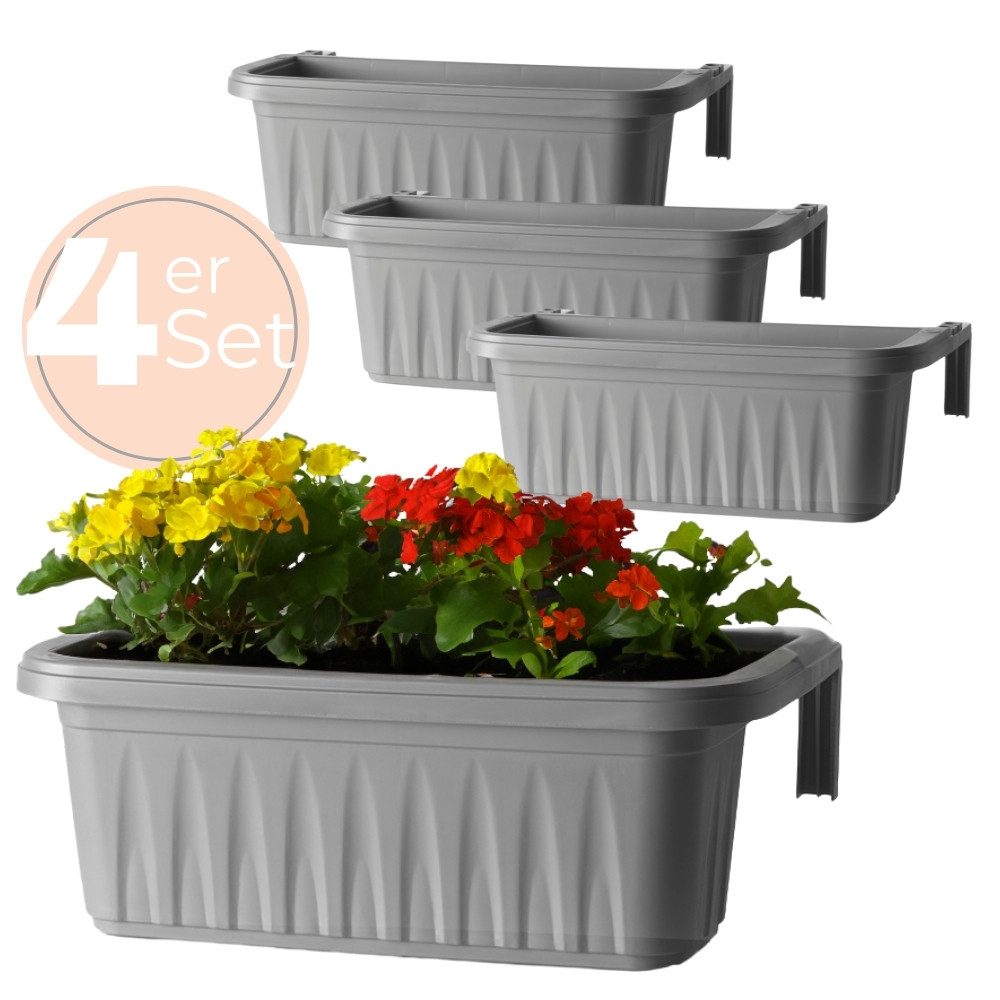 GarPet Balkonkasten 4x Blumenkasten Balkon Geländer günstig online kaufen