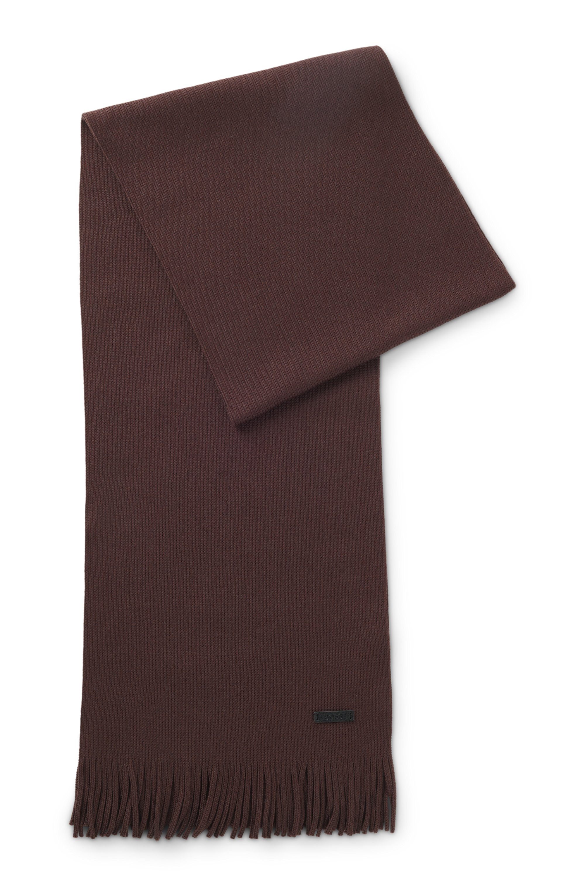 BOSS Schal Albas, aus Schurwolle mit Raschel-Strick, 170 x 25 cm