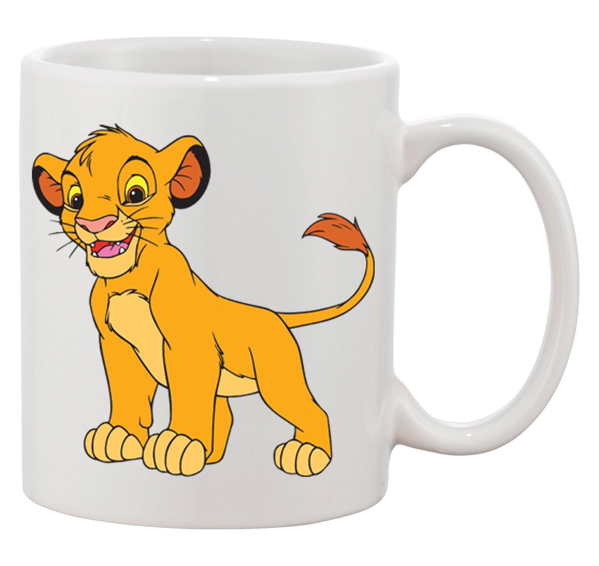 Könige Löwen Steppe, Blondie Keramik Tasse (600ml) Kino Brownie Weiss XXL Löwe Film & Simba Afrika