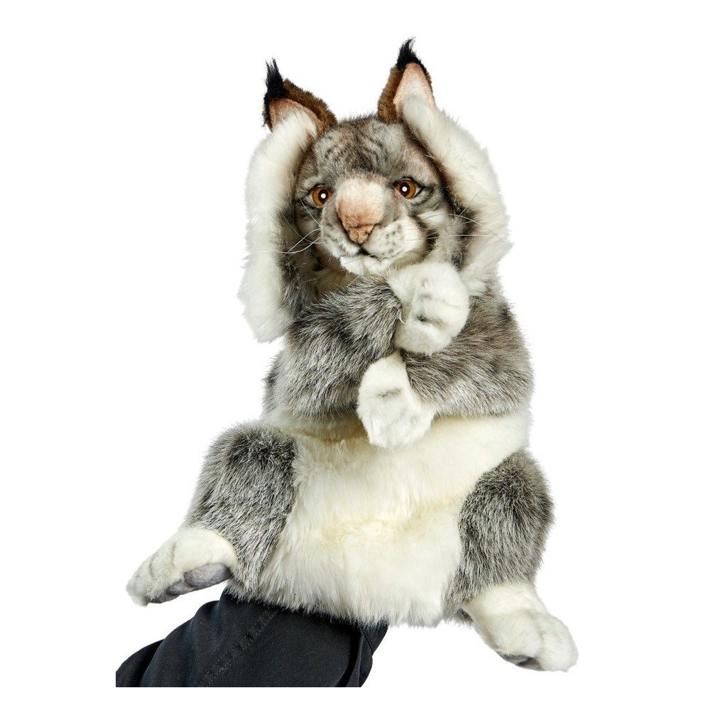 Kuscheltier Hansa Creation - Kuscheltier - Handpuppe Luchs grau
