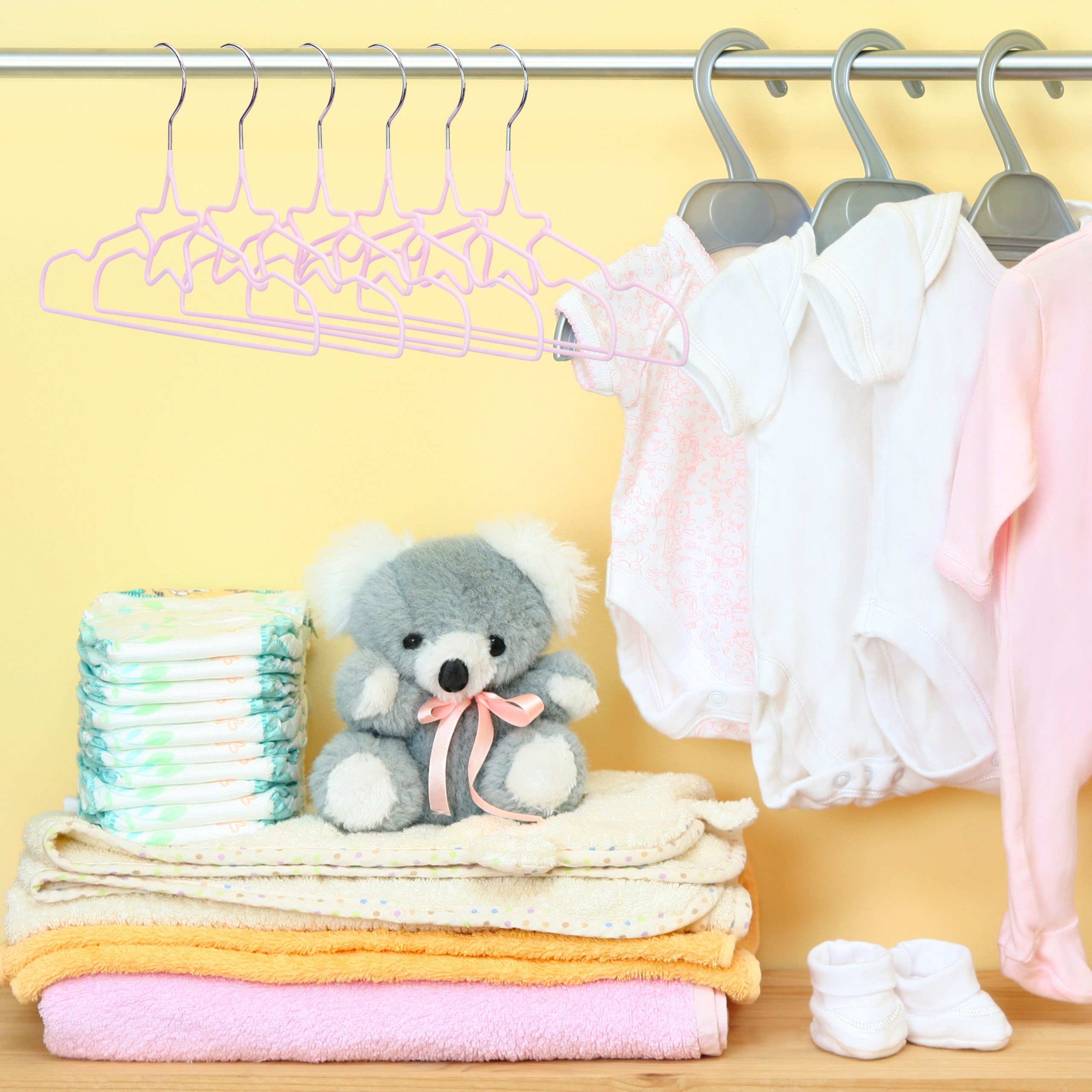 relaxdays Kleiderbügel Kinderkleiderbügel 10er Set, Stern
