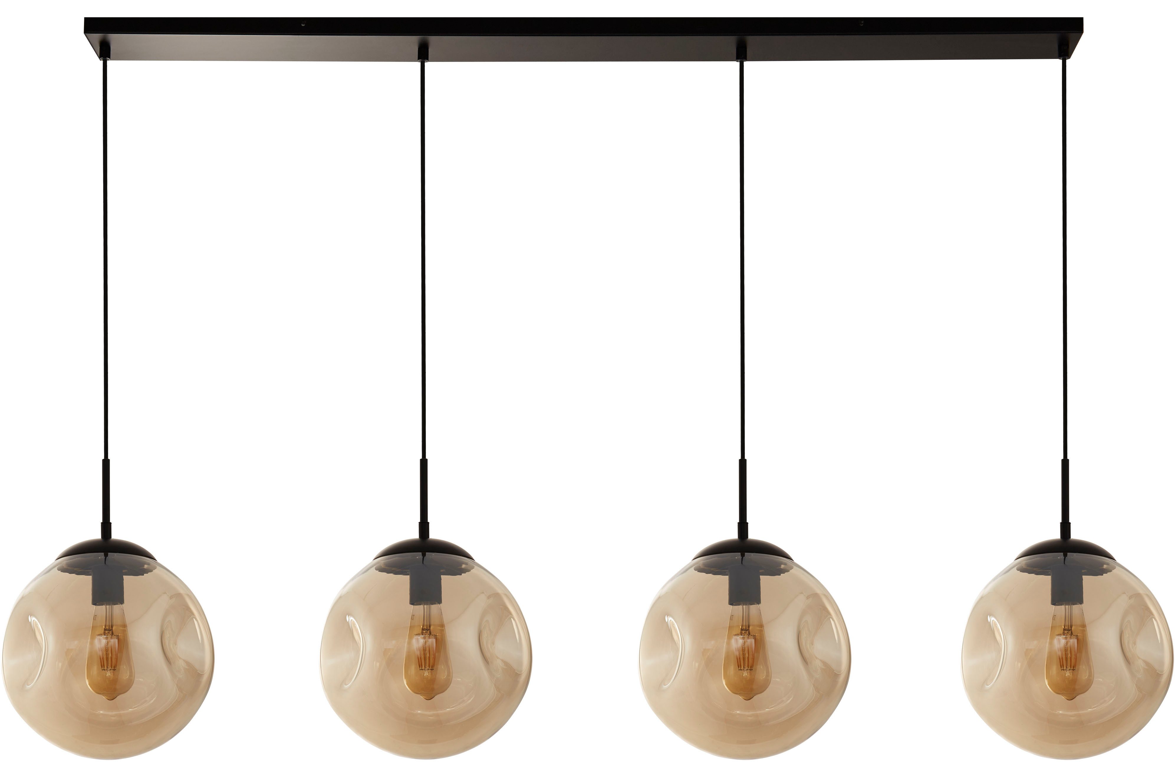 Searchlight Hängeleuchte Hängeleuchte Punch, 4-flammig, ohne Leuchtmittel, Mundgeblasenes Glas