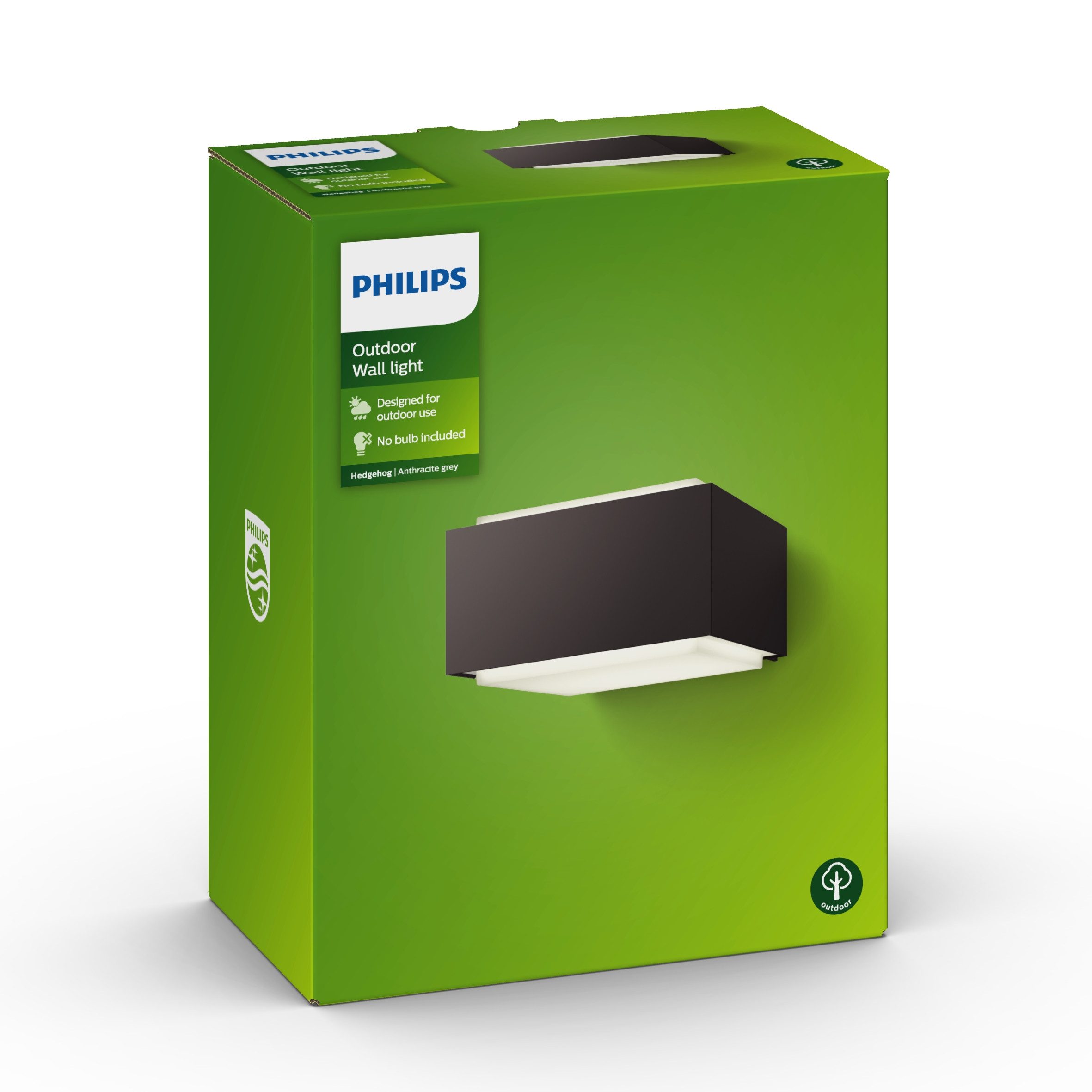 Philips Außen-Wandleuchte myGarden Hedgehog, Anthrazit, ohne Leuchtmittel