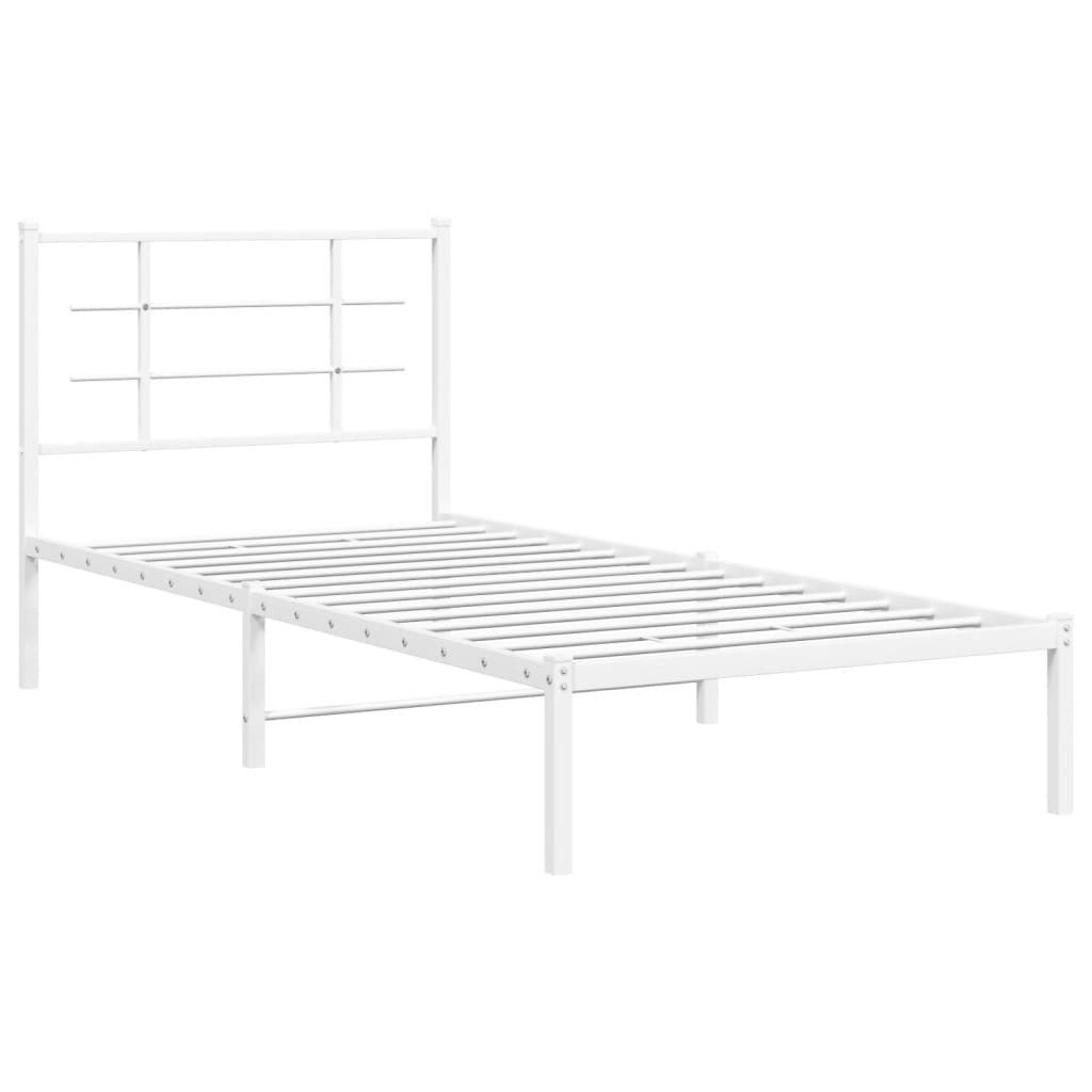 vidaXL Bett Bettgestell mit Kopfteil Metall günstig online kaufen