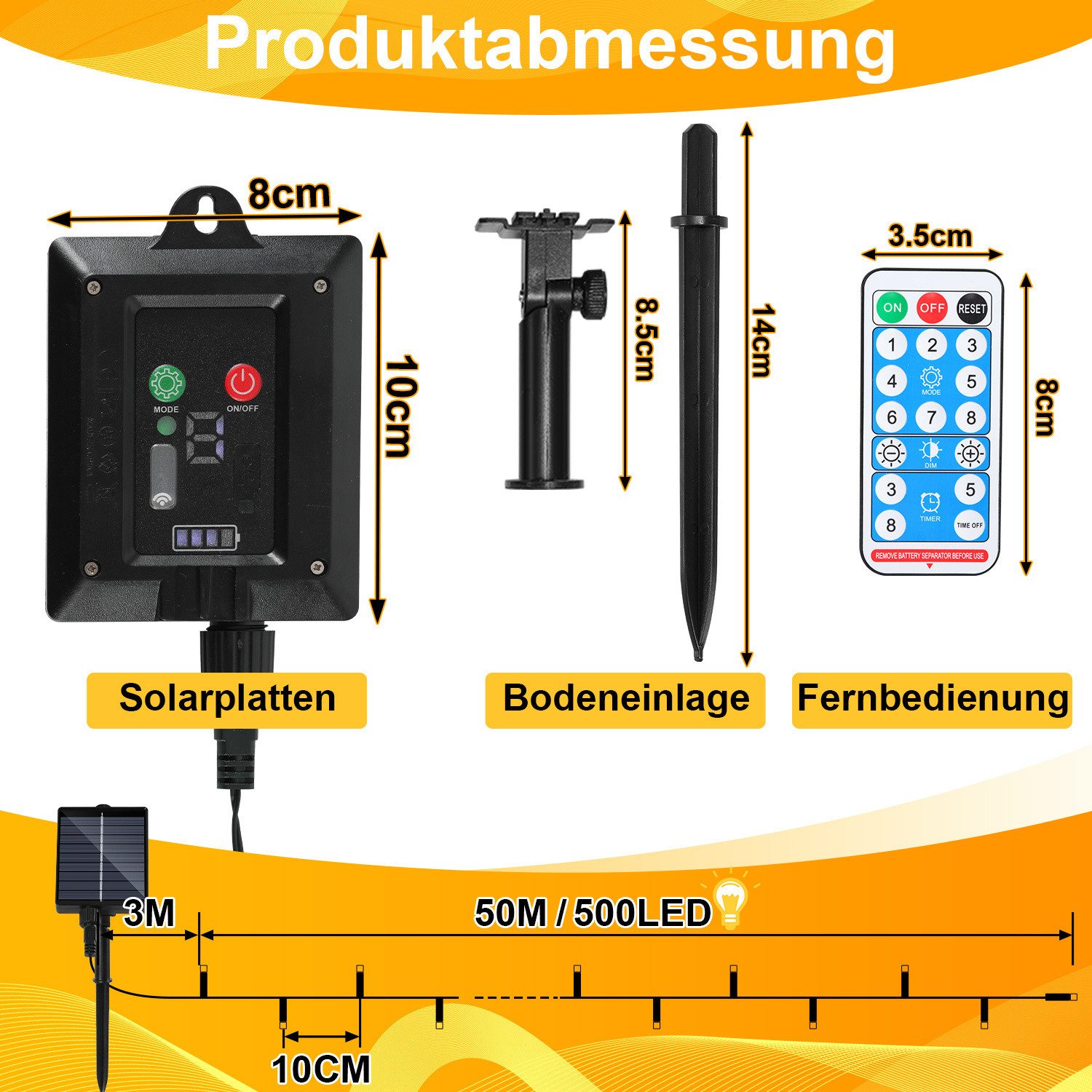 Clanmacy LED-Lichterkette LED Solar Lichterkette Solarleuchten Außen Weihna günstig online kaufen