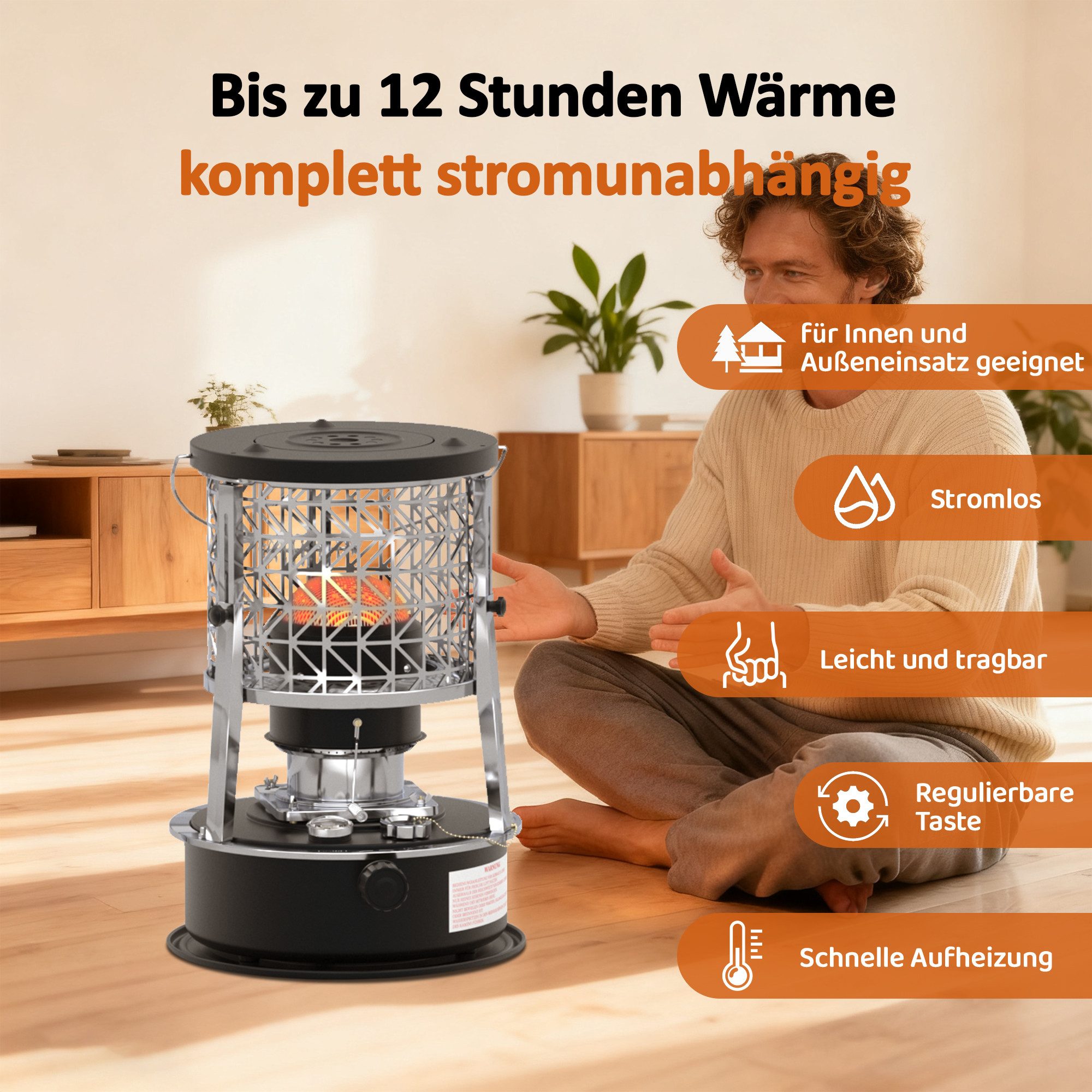 Rhein Beleuchtung Petroleumheizung Brennstoffbetriebener Raumheizkörper R95 günstig online kaufen