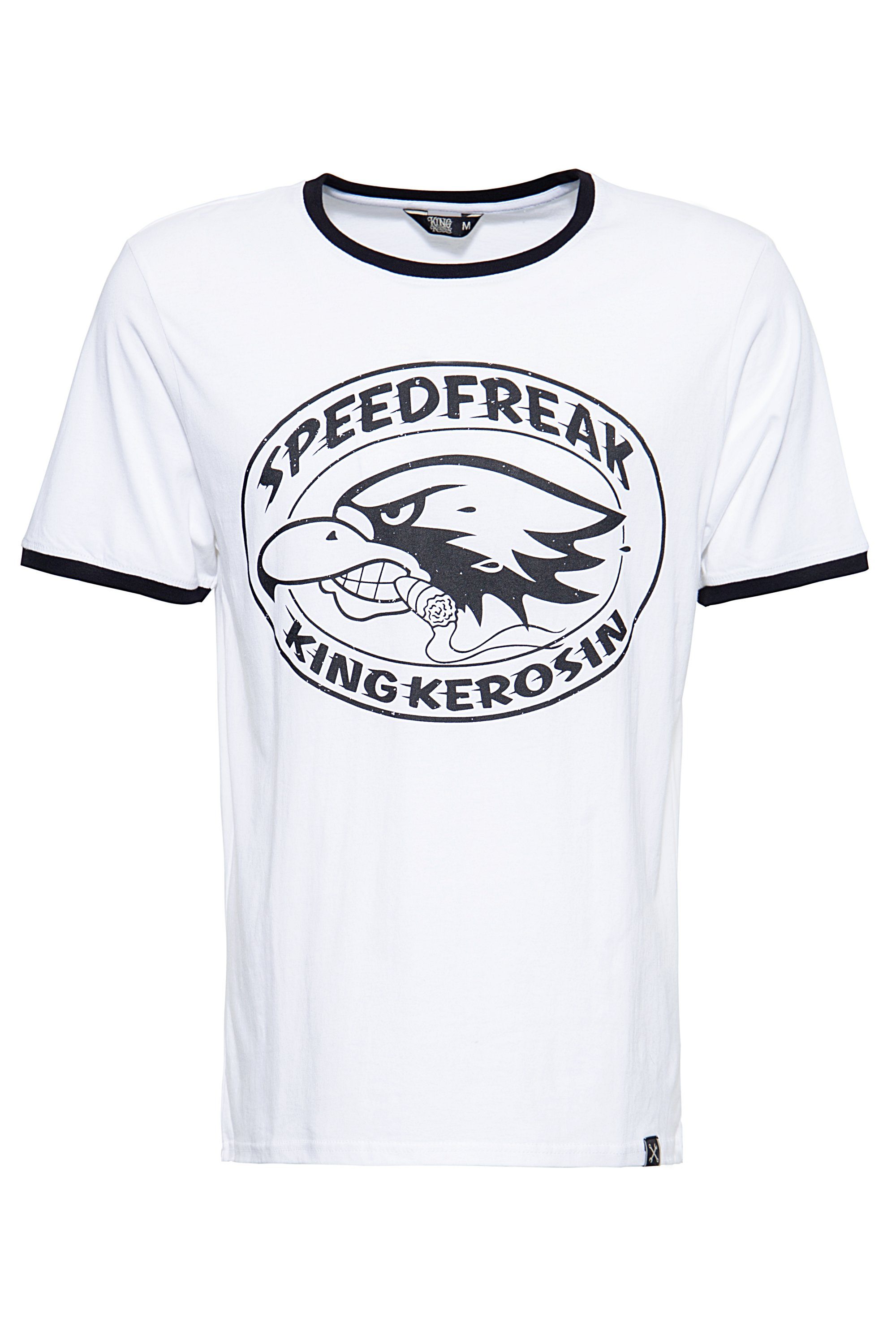 KingKerosin in Speedfreak T-Shirt angesagter Ringer-Optik