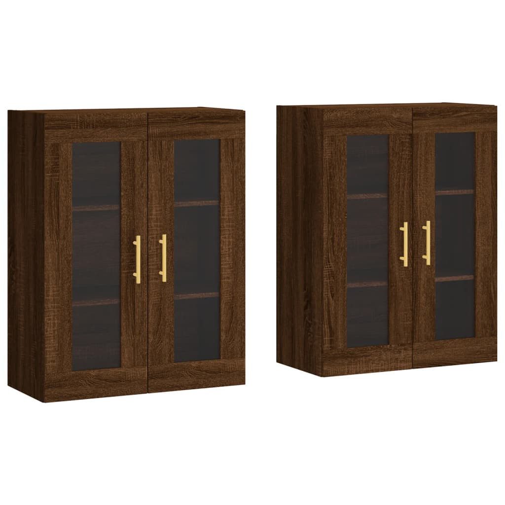 vidaXL Sideboard Wandschränke 2 Stk. Braun günstig online kaufen