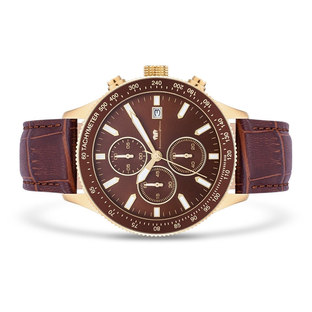 Rhodenwald & Söhne Chronograph Karthago II gelbgold Karthago II, mit Echtle günstig online kaufen