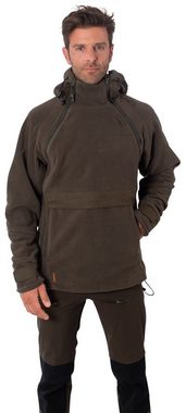 Hubertus® Hunting Kapuzenpullover Fleece-Windblocker Jagdpullover mit Kapuze warm gefüttert oliv/grün NE