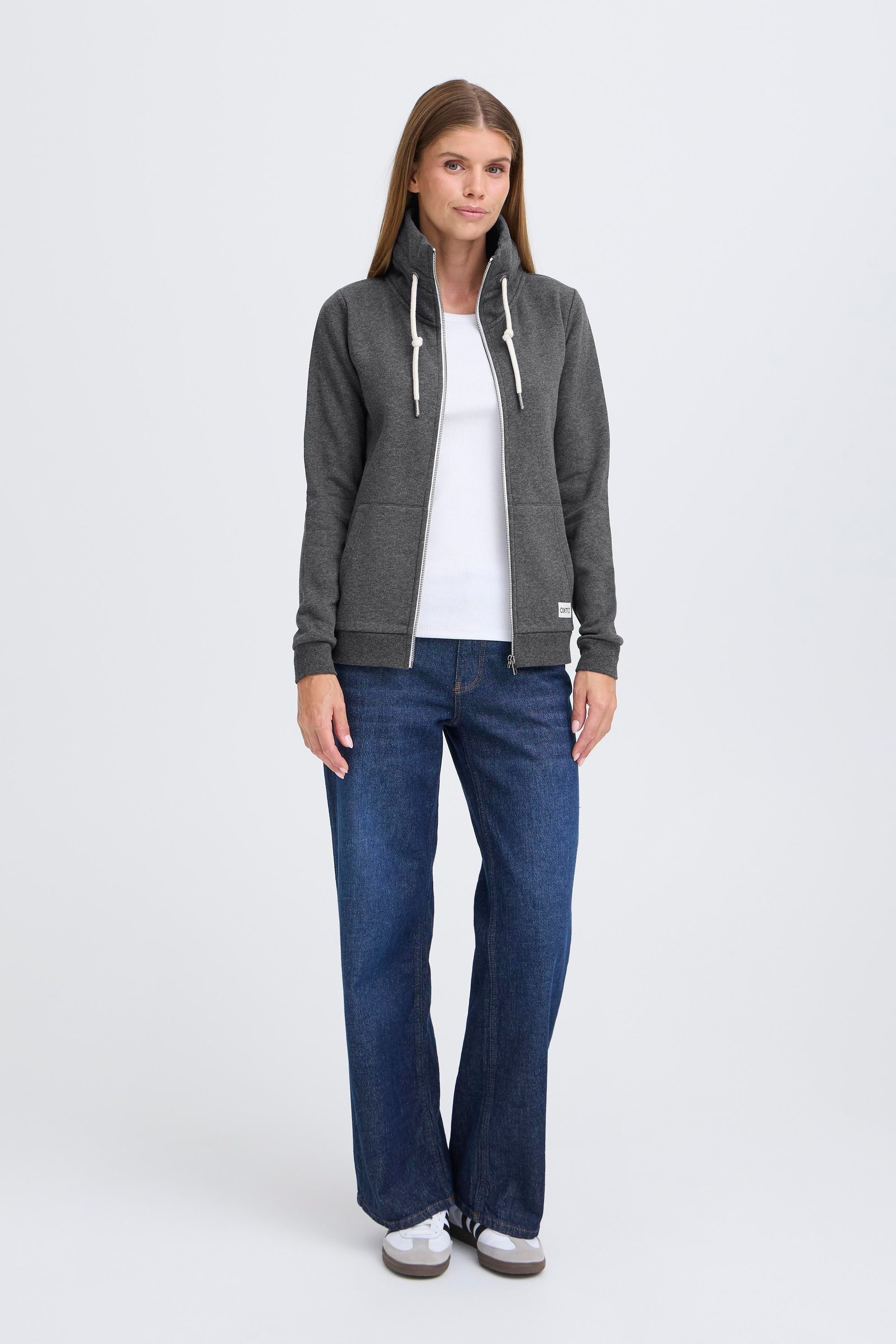 OXMO Sweatjacke OXBitta Modische Sweatjacke