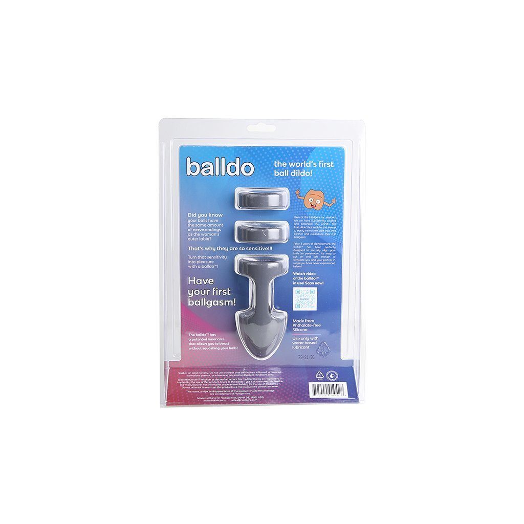 3-tlg., Starter Grey, Steel Set Balldo Hodenring Dildo-Funktion mit Penis-Hoden-Ring Balldo