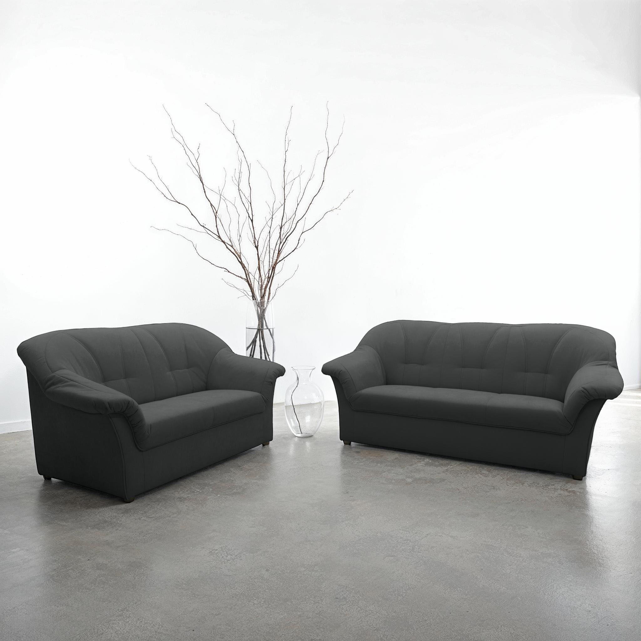 DOMO collection Polstergarnitur Pegnitz zeitloses und elegantes Design, (Set, 2-tlg)