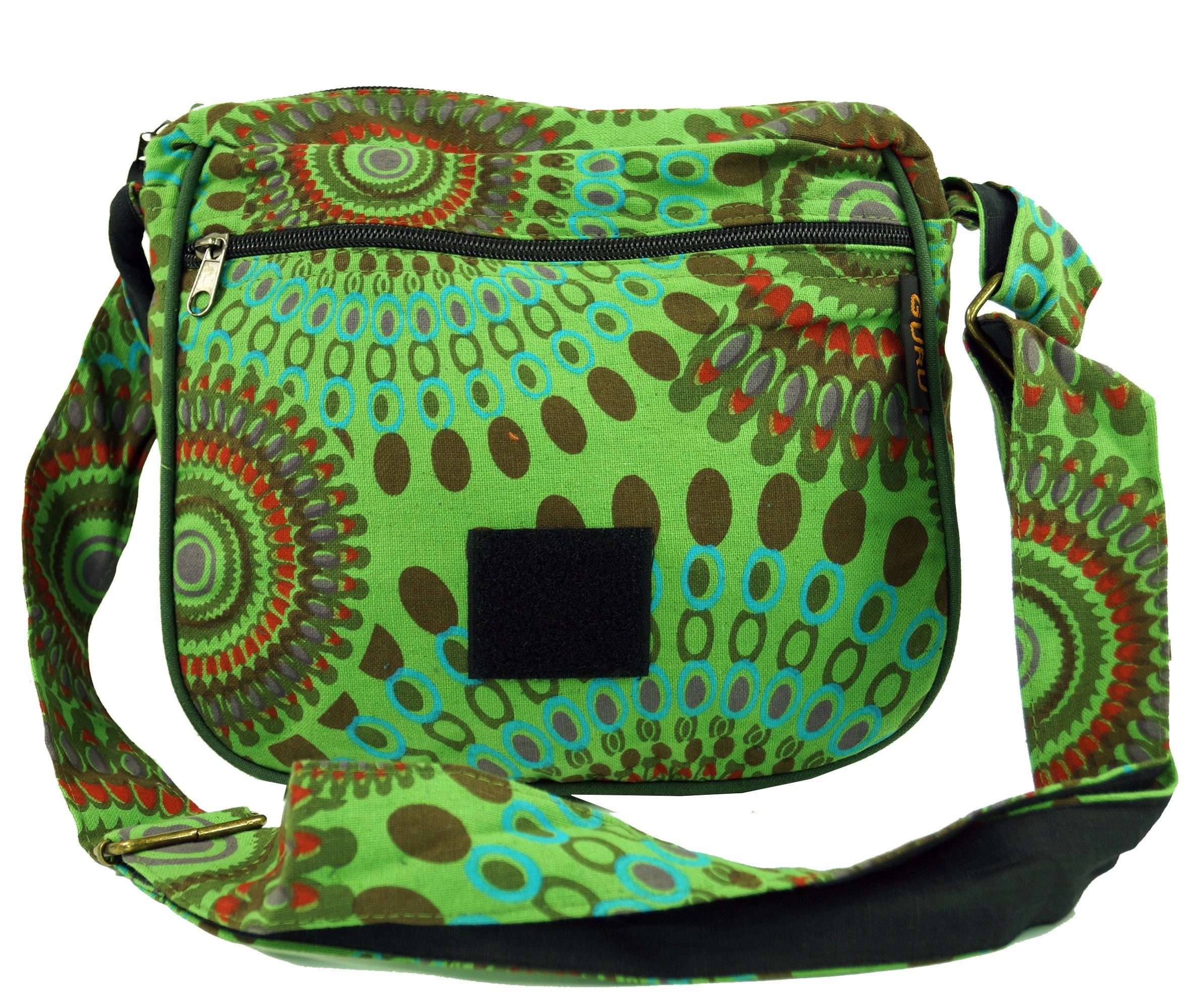 - Guru-Shop Schultertasche Tasche, Tasche grün Goa Hippie Schultertasche,