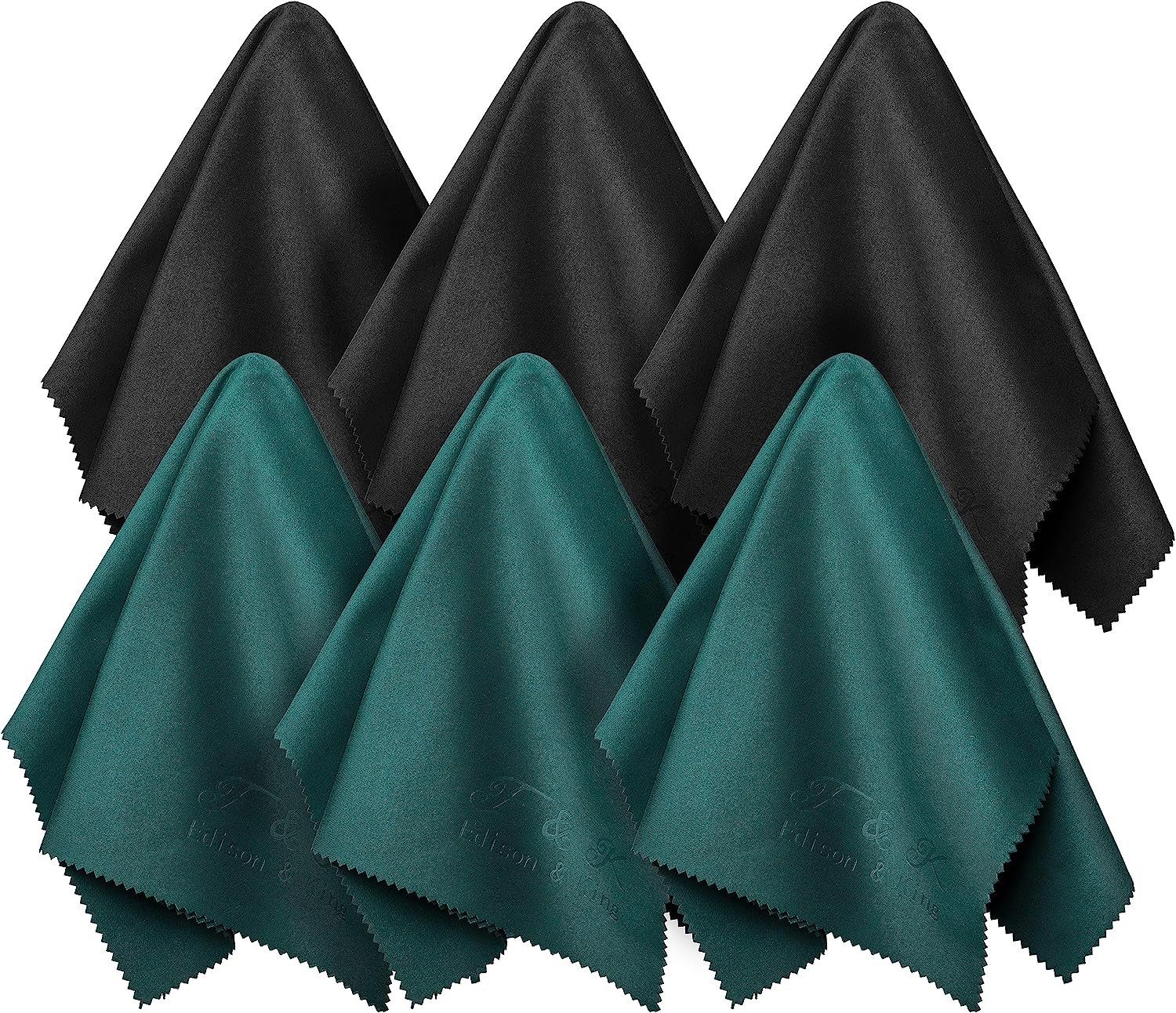 Edison & King Brillenputztücher, Mikrofasertücher, Multipack Mikrofasertuch (Microfaser, 20x20 cm, 6er-Pack, Optikerqualität)