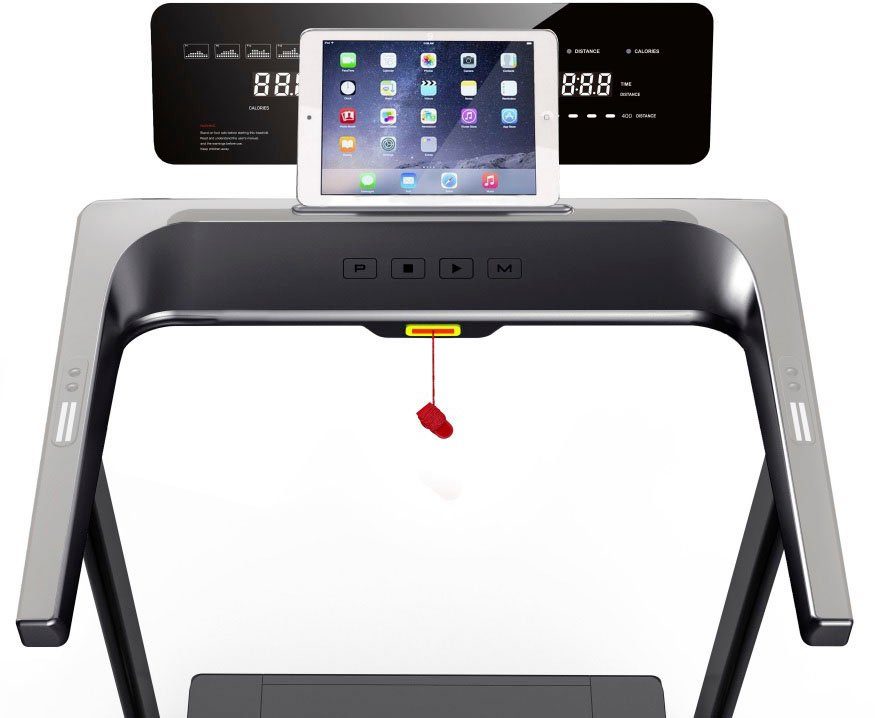 STAMM BODYFIT Laufband TRACK ORION 06 (mit 40-Trainingsprogrammen und 3 extra großen LED-Anzeigen), bis max. 16 km/h, klappbar, mit Steigung, 120 kg max. Benutzergewicht