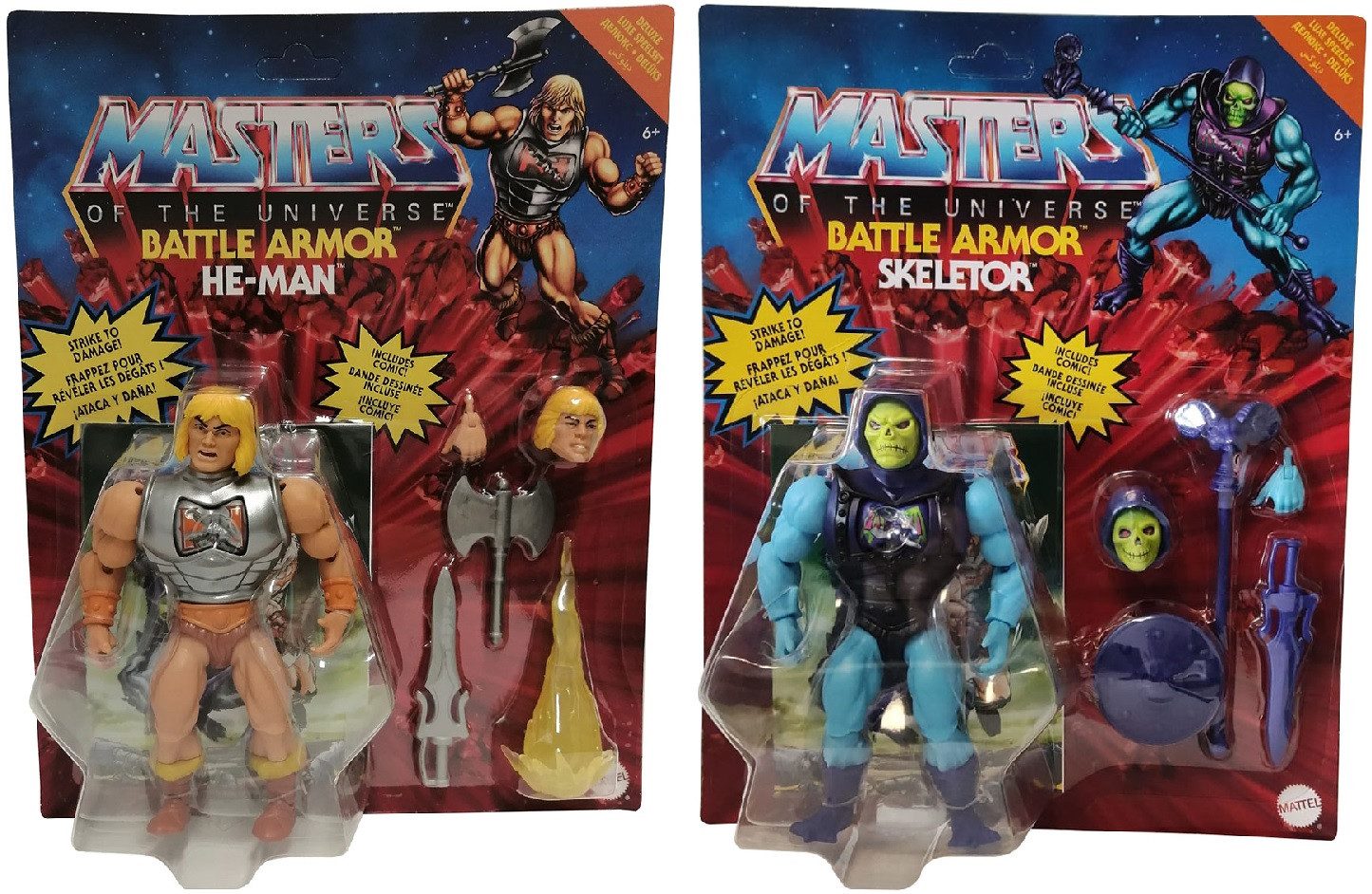 Mattel® Actionfigur Mattel Masters of the Universe 2er-Set Battle Armor GVL75 He-Man und G