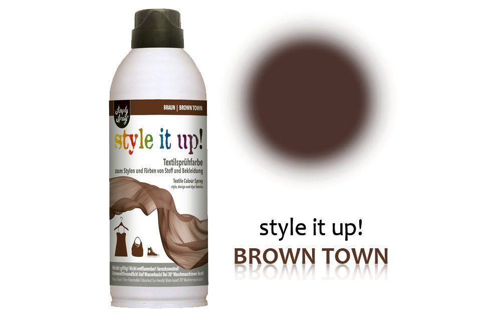 SimplySpray Textilfarbe Style it up! - Design Textilfarbe - Braun - Brown Town