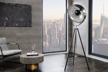riess-ambiente Stehlampe BIG STUDIO 170cm schwarz / silber, ohne Leuchtmittel, Wohnzimmer · Metall · mit Lampenschirm · Industrial