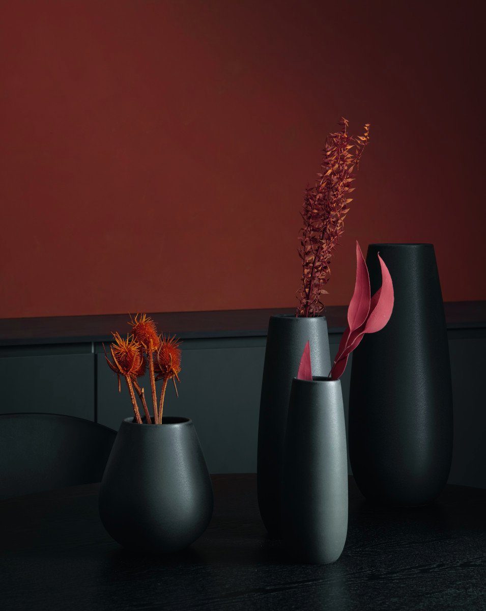 ASA SELECTION Dekovase Ease Vase black iron Ø 9 cm (Vasen), Wohnaccessoires