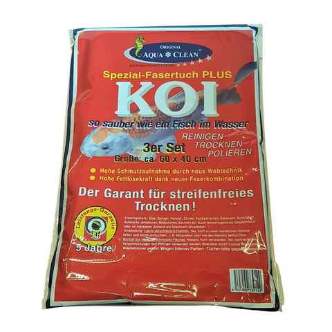 AQUA CLEAN Koi Spezial-Fasertuch 3er Set-60x40cm- Mikrofasertuch (70% Polyester und 30% Polyamid)