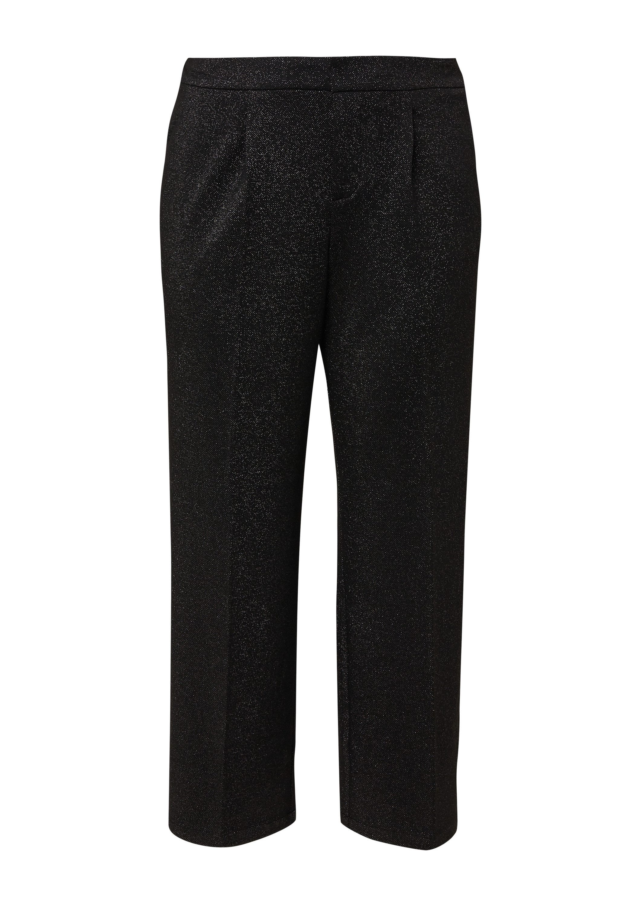 s.Oliver Chinos Hose Bundfaltenhose mit Glitzergarn und elastischem Bund