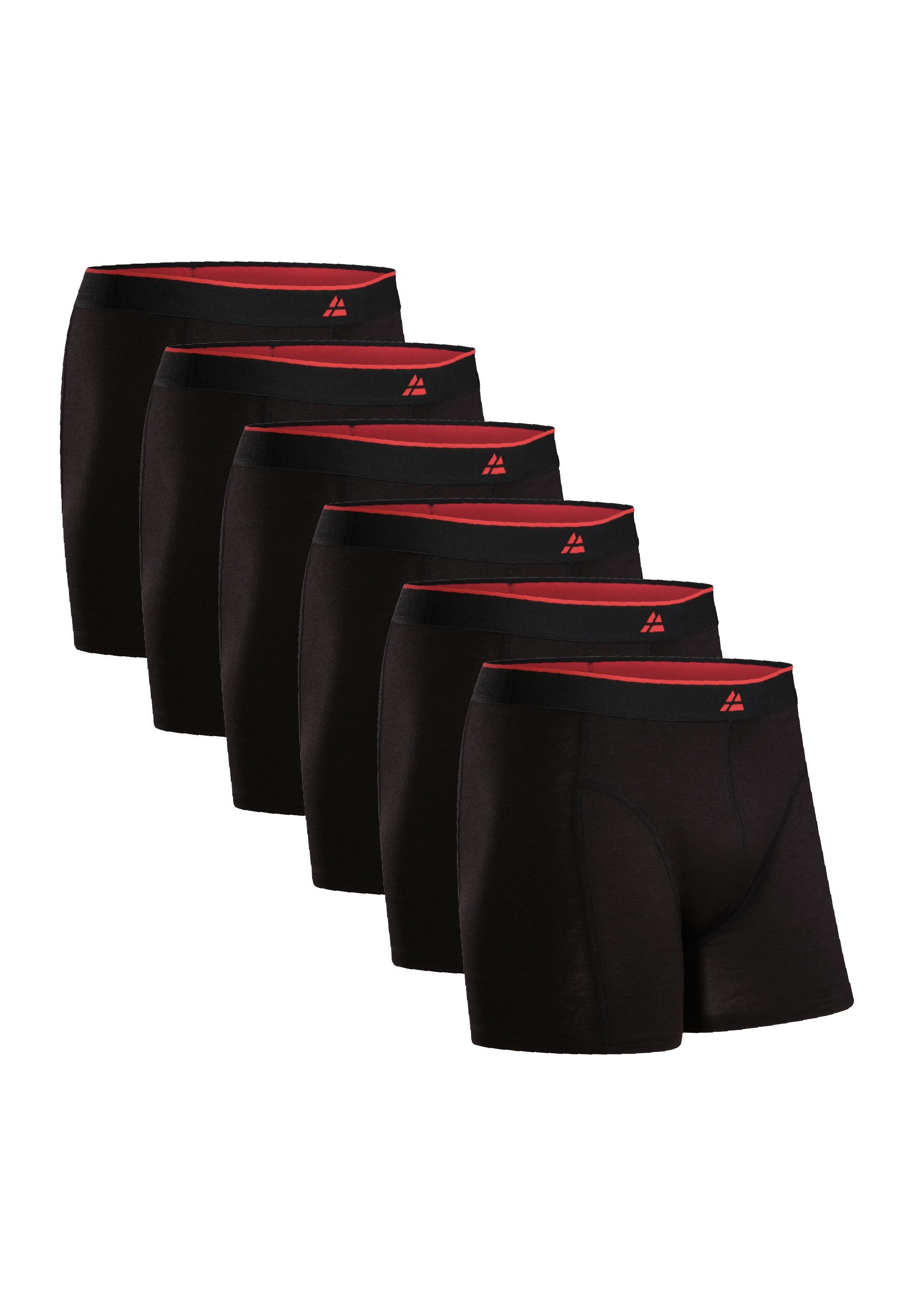 DANISH ENDURANCE Boxershorts Bamboo (Packung, Superweicher schwarz 6-St) Trunks Komfort