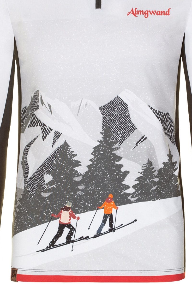 Almgwand Trachtenshirt Funktionsshirt Herren - FILZALM - grau-schwarz günstig online kaufen