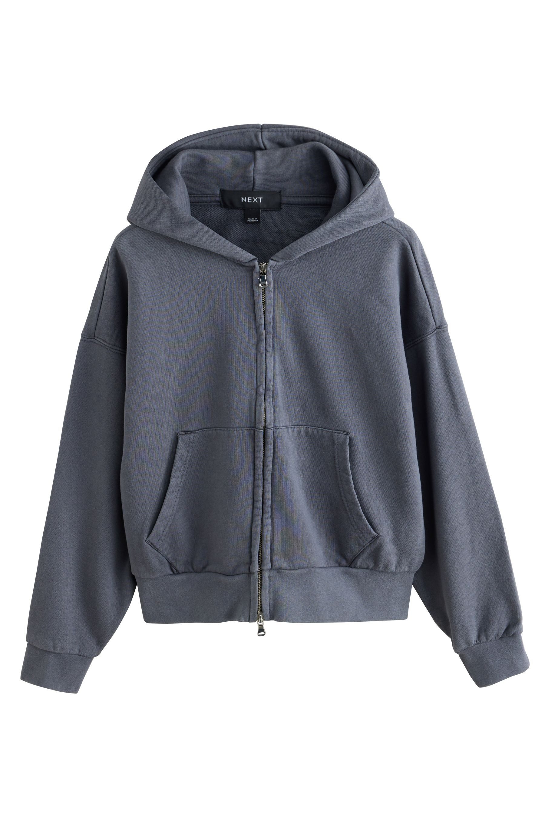 Next Kapuzenpullover Kapuzenjacke mit Reißverschluss, Kurzgröße (1-tlg)
