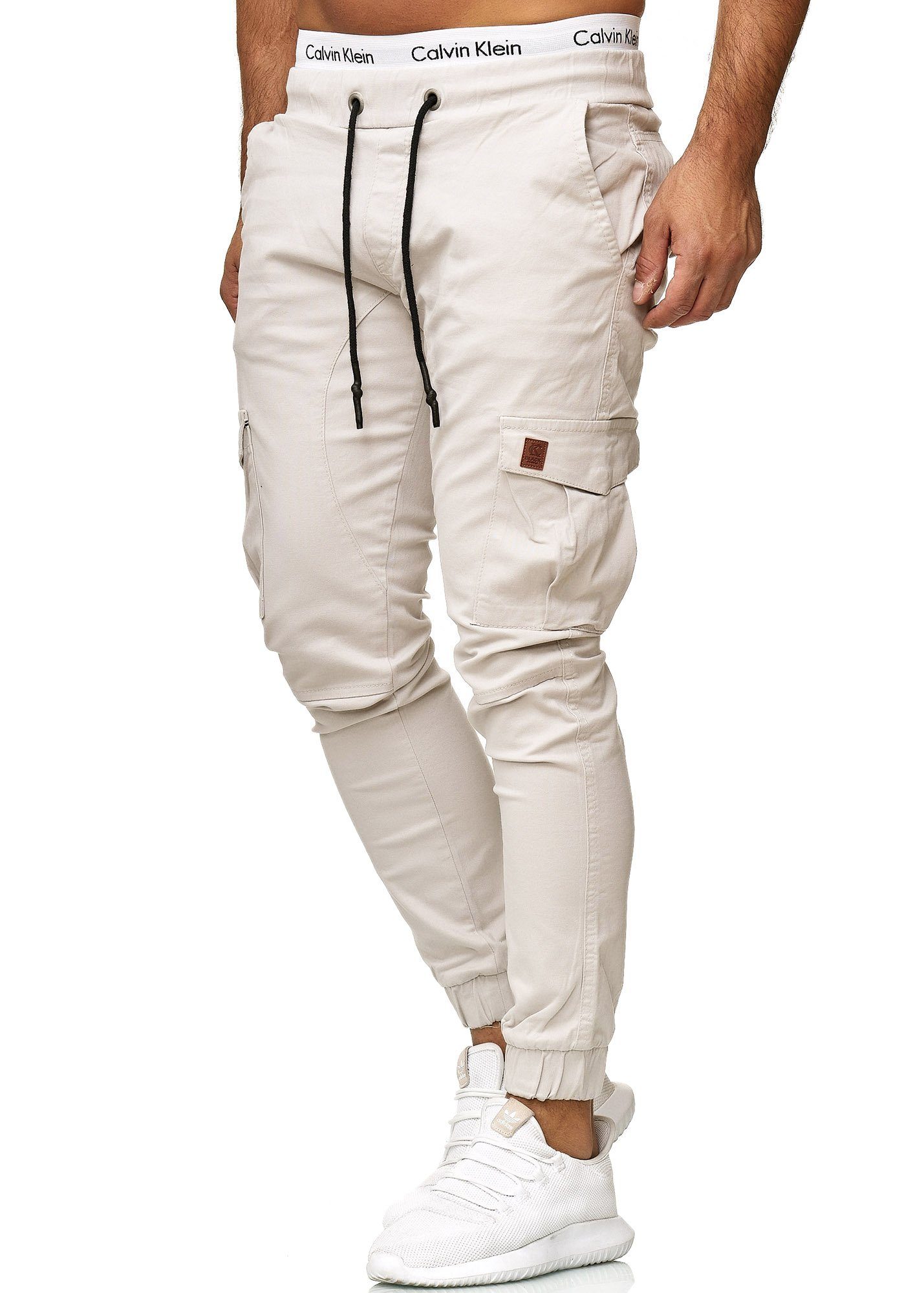 OneRedox Casual Cargohose Business Streetwear, (Chino Freizeit 1-tlg) Altweiss 3301CS Straight-Jeans